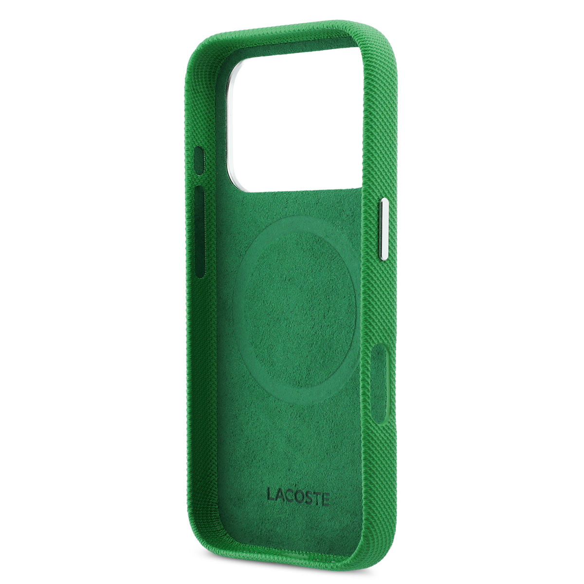 Lacoste 17 Pro hoesje - MagSafe - Metal Edges - Iconic Petit Pique Logo - Estragongroen - detail 5