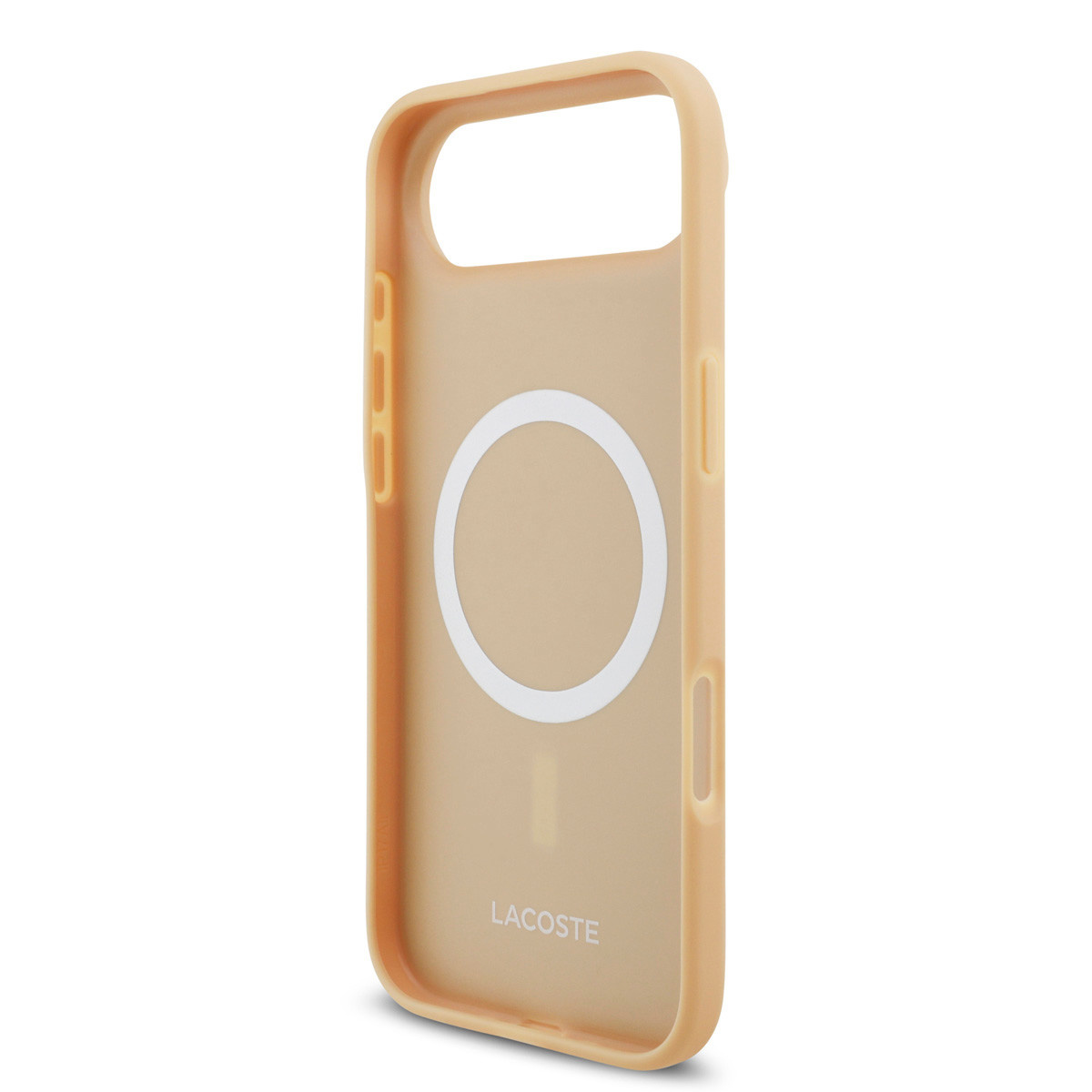 Lacoste iPhone 17 Air hoesje - MagSafe - Monogramme Print With Gold Logo - Beige - detail 5