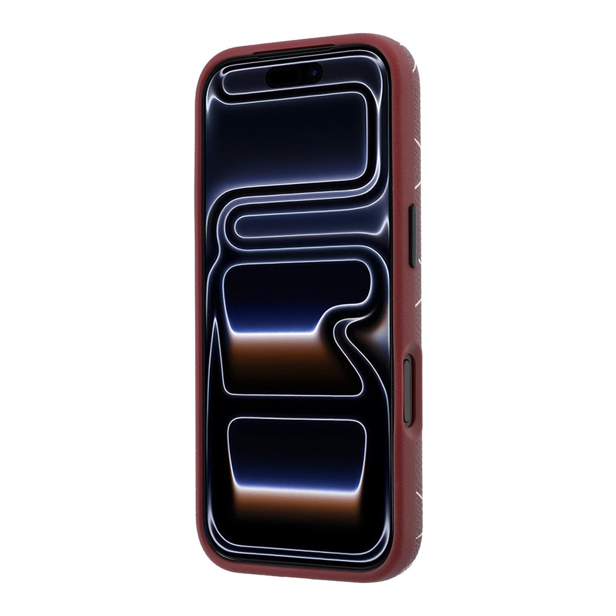 Lacoste iPhone 18 Pro Case hard shell - MagSafe - PVC - The Blend - embossing Bordeauxrood - detail 4