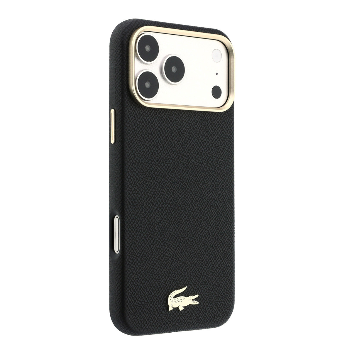 Lacoste iPhone 18 Pro hoesje - HC Magsafe PVC Champs Elysees Embossed - Zwart - detail 3