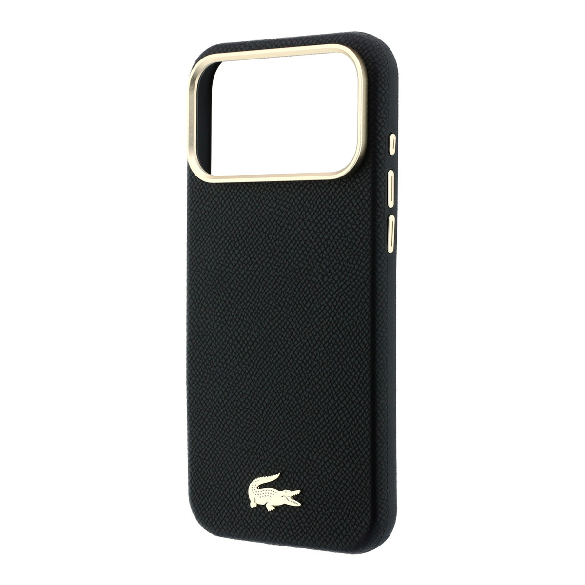 Lacoste iPhone 18 Pro hoesje - HC Magsafe PVC Champs Elysees Embossed - Zwart - detail 5