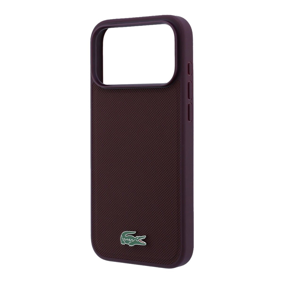 Lacoste iPhone 18 Pro Case hard shell - MagSafe - Petit Pique - PVC - lacquered logo Bordeauxrood - detail 5