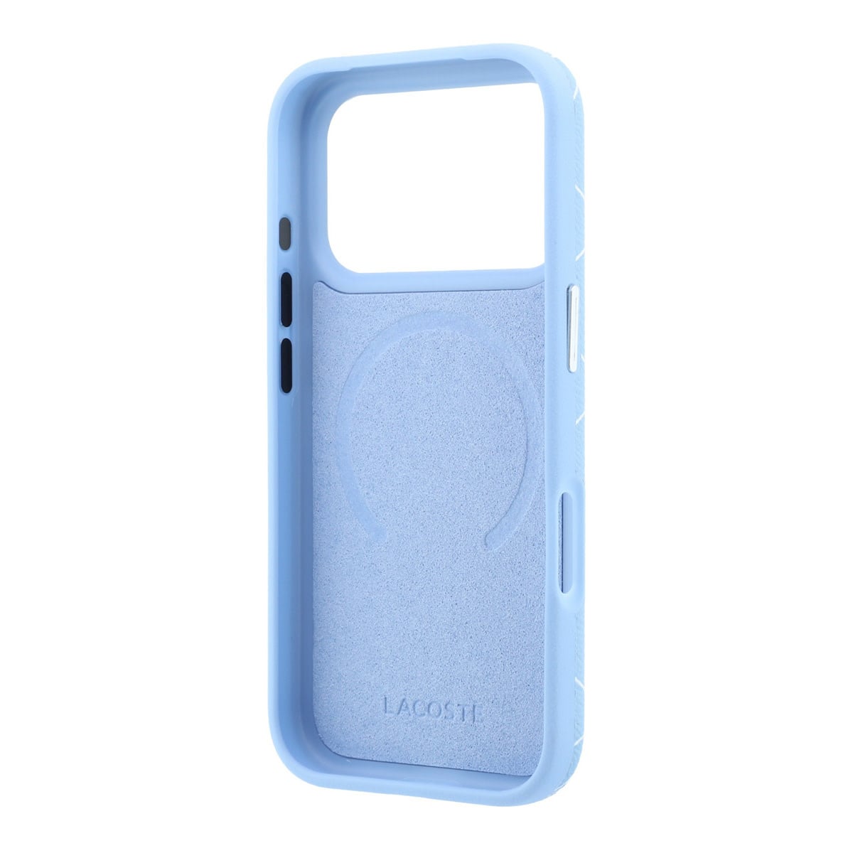 Lacoste iPhone 18 Pro Max Case hard shell - MagSafe - PVC - The Blend - embossing Lichtblauw - detail 6