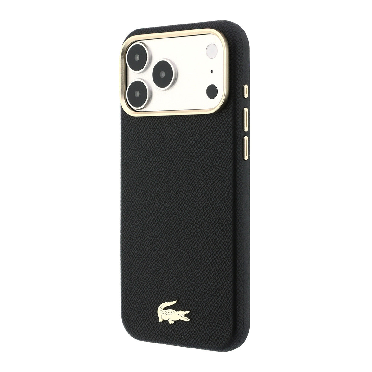 Lacoste iPhone 18 Pro Max hoesje - HC Magsafe PVC Champs Elysees Embossed - Zwart - detail 1