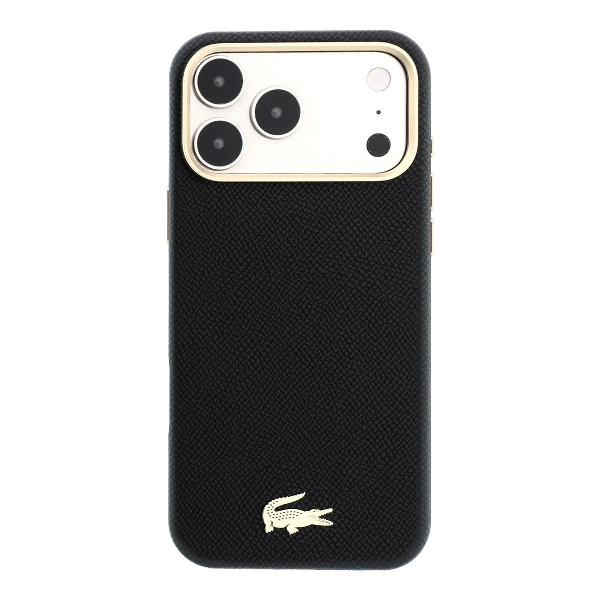Lacoste iPhone 18 Pro Max hoesje - HC Magsafe PVC Champs Elysees Embossed - Zwart - detail 2