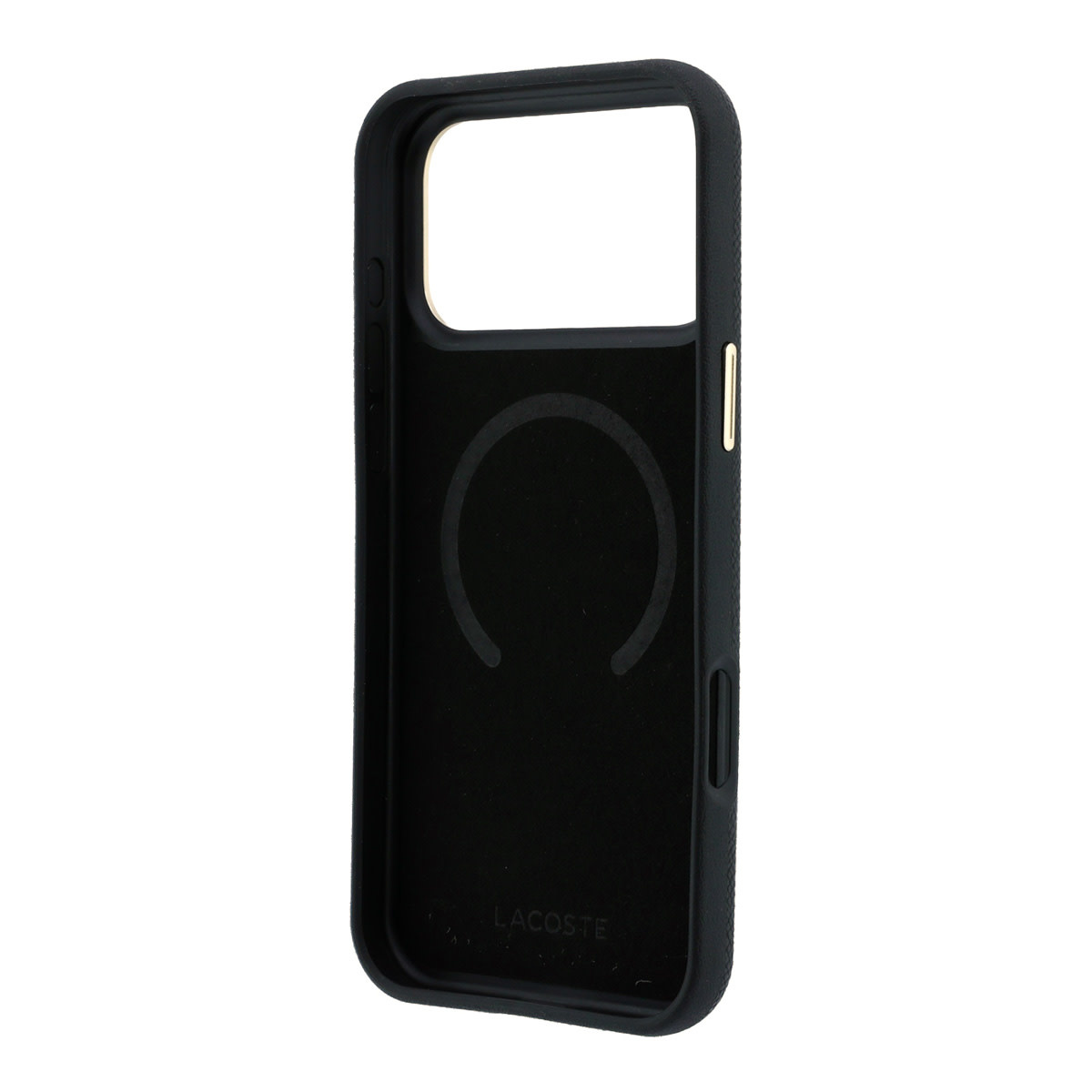 Lacoste iPhone 18 Pro Max hoesje - HC Magsafe PVC Champs Elysees Embossed - Zwart - detail 6
