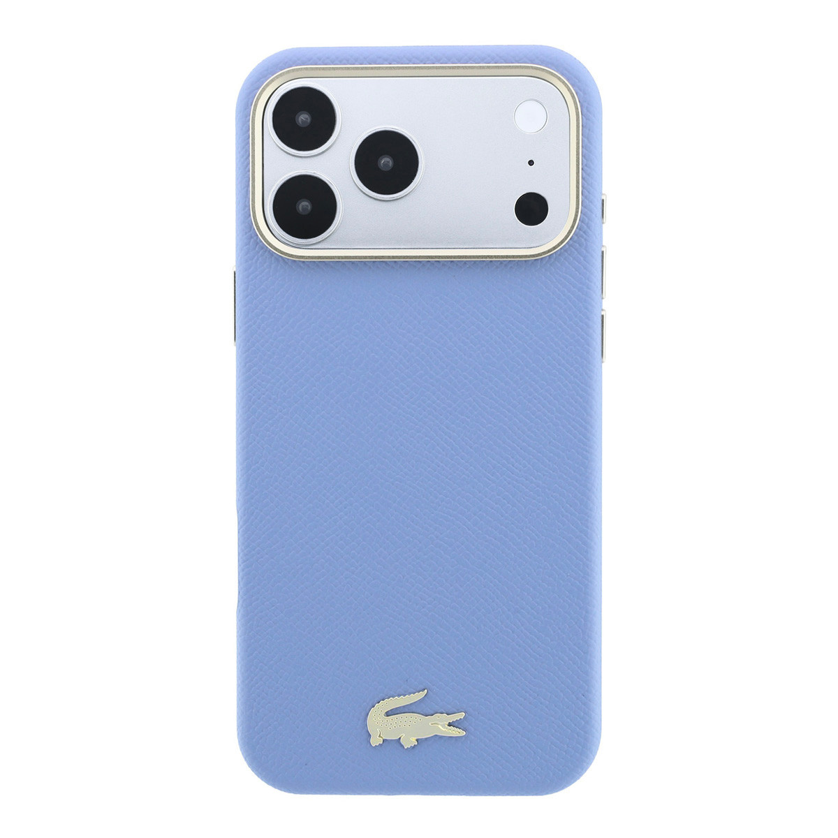Lacoste iPhone 18 Pro Max Case hard shell - MagSafe - PVC - Champs Elysees - embossing Lichtblauw - detail 2