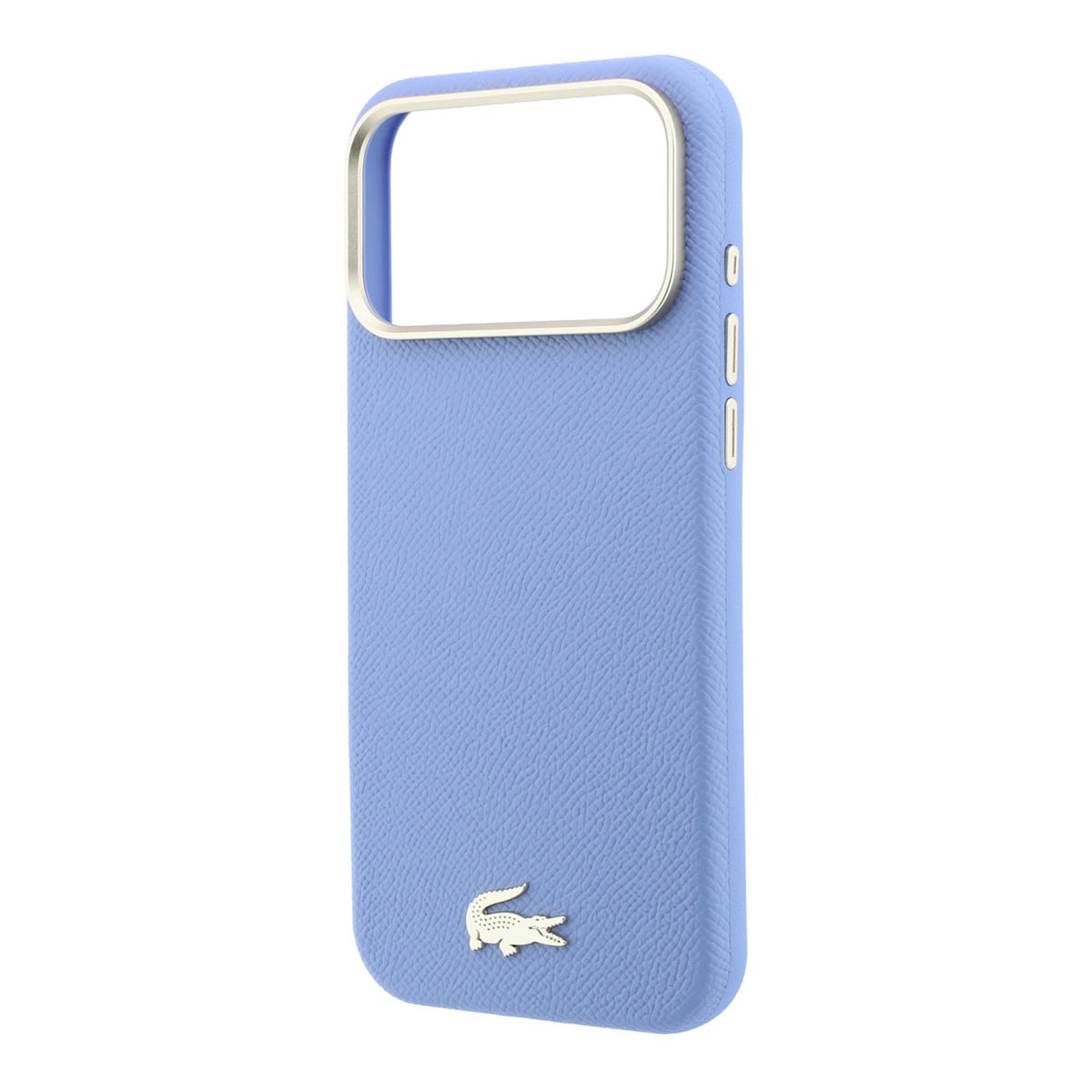Lacoste iPhone 18 Pro Max Case hard shell - MagSafe - PVC - Champs Elysees - embossing Lichtblauw - detail 5