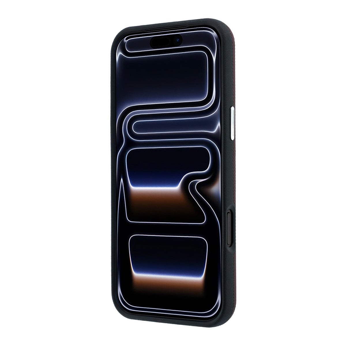 Lacoste iPhone 18 Pro Max Case hard shell - MagSafe - PVC - Petit Pique - embossing Bordeauxrood - detail 4