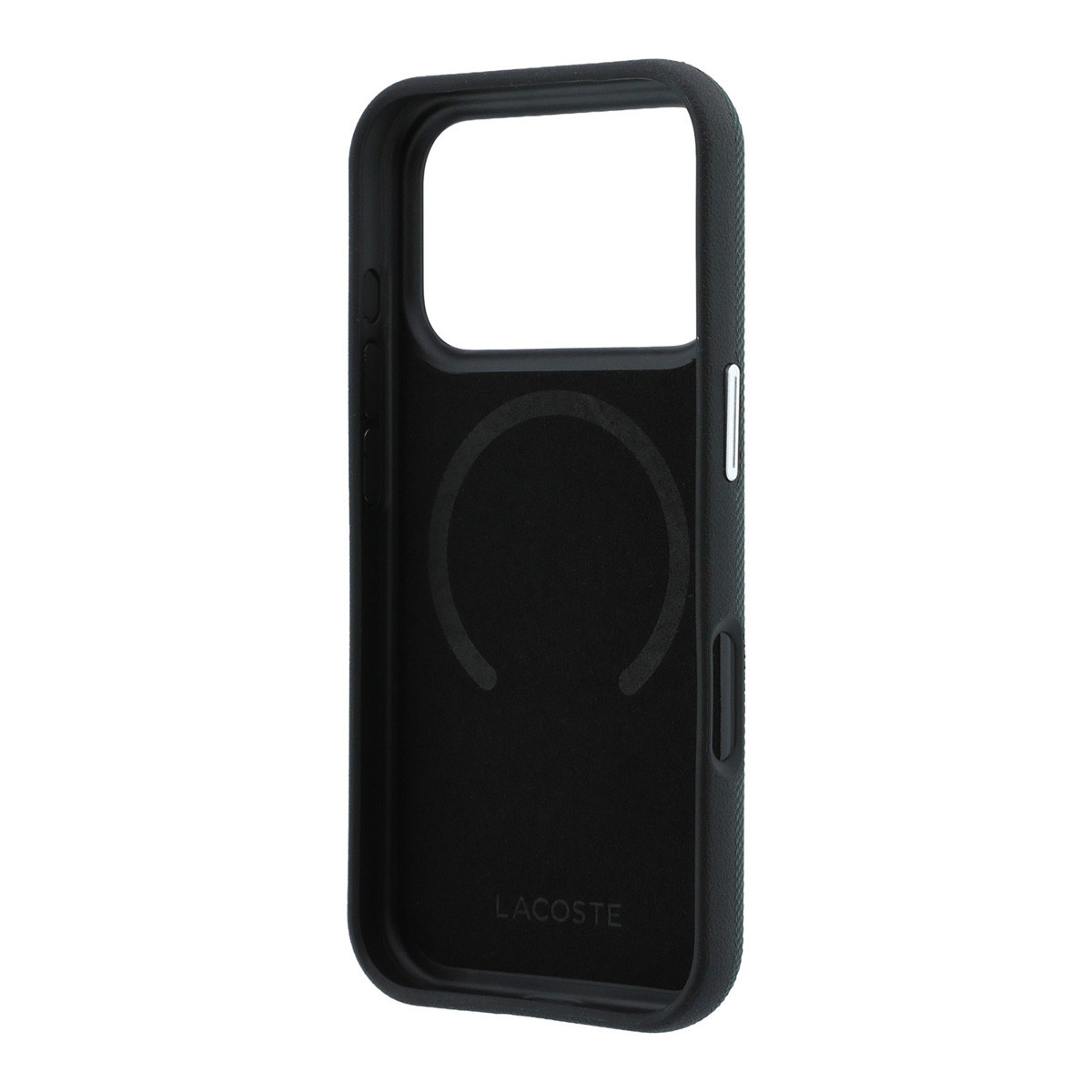 Lacoste iPhone 18 Pro Max Case hard shell - MagSafe - PVC - Petit Pique - embossing Sinople - detail 6