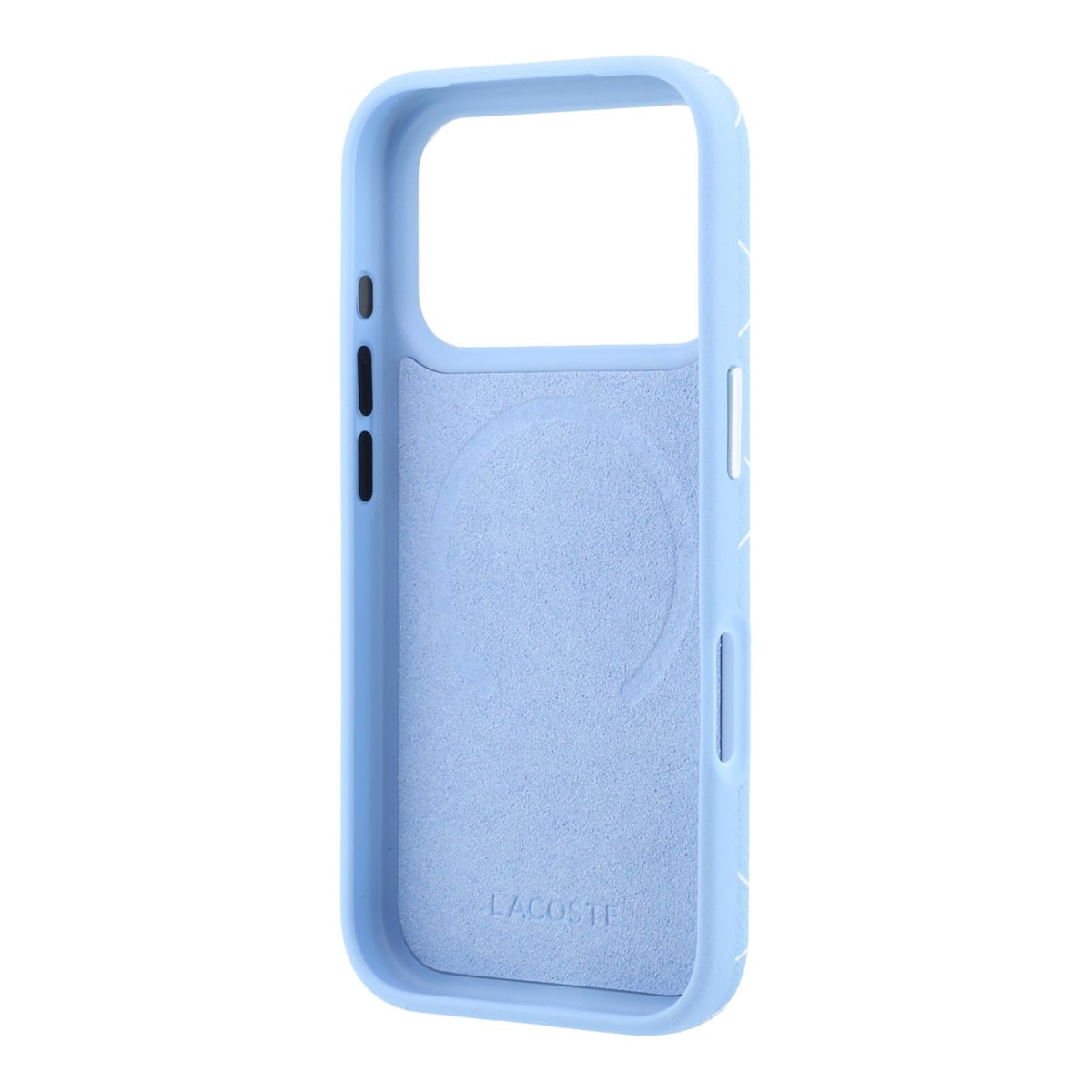 Lacoste iPhone 18 Pro Max Case hard shell - MagSafe - PVC - The Blend - ring stand Lichtblauw - detail 6