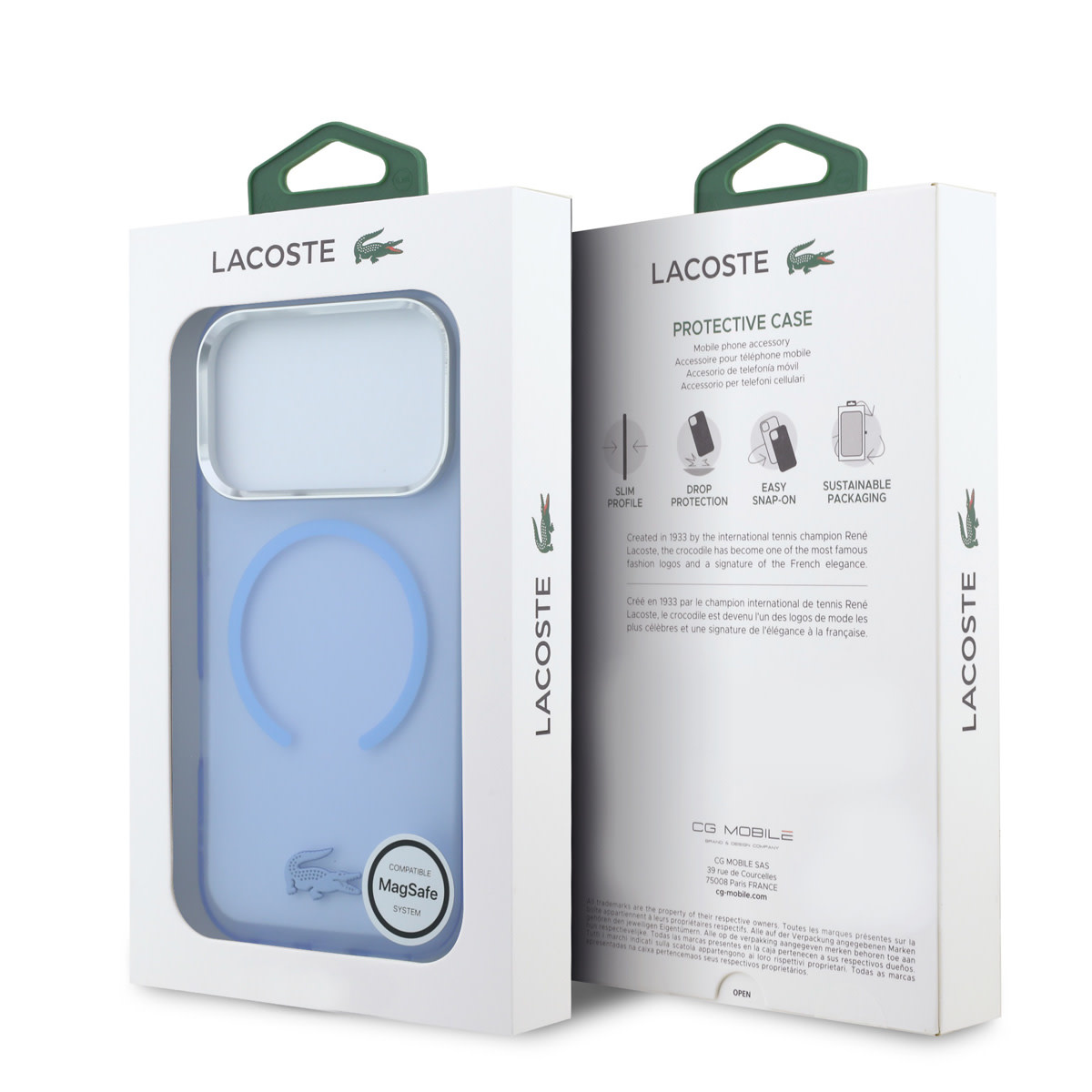 Lacoste iPhone 18 Pro Max hoesje - HC Magsafe IML Frosted - Blauw - detail 7