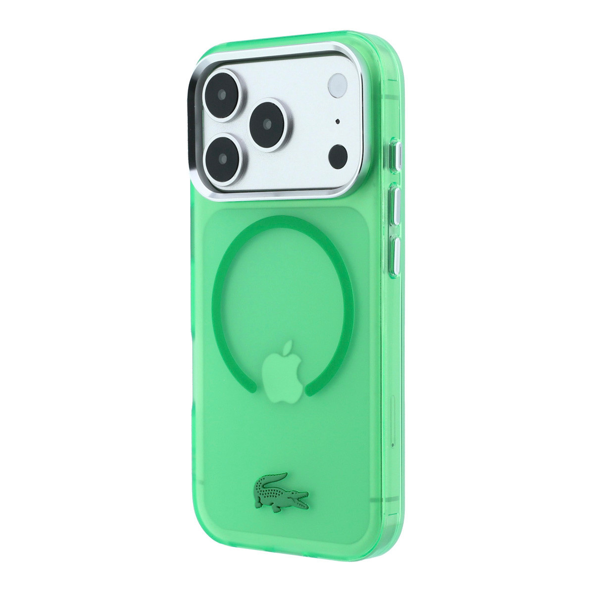 Lacoste iPhone 18 Pro Max hoesje - HC Magsafe IML Frosted Estragon - Groen - detail 1