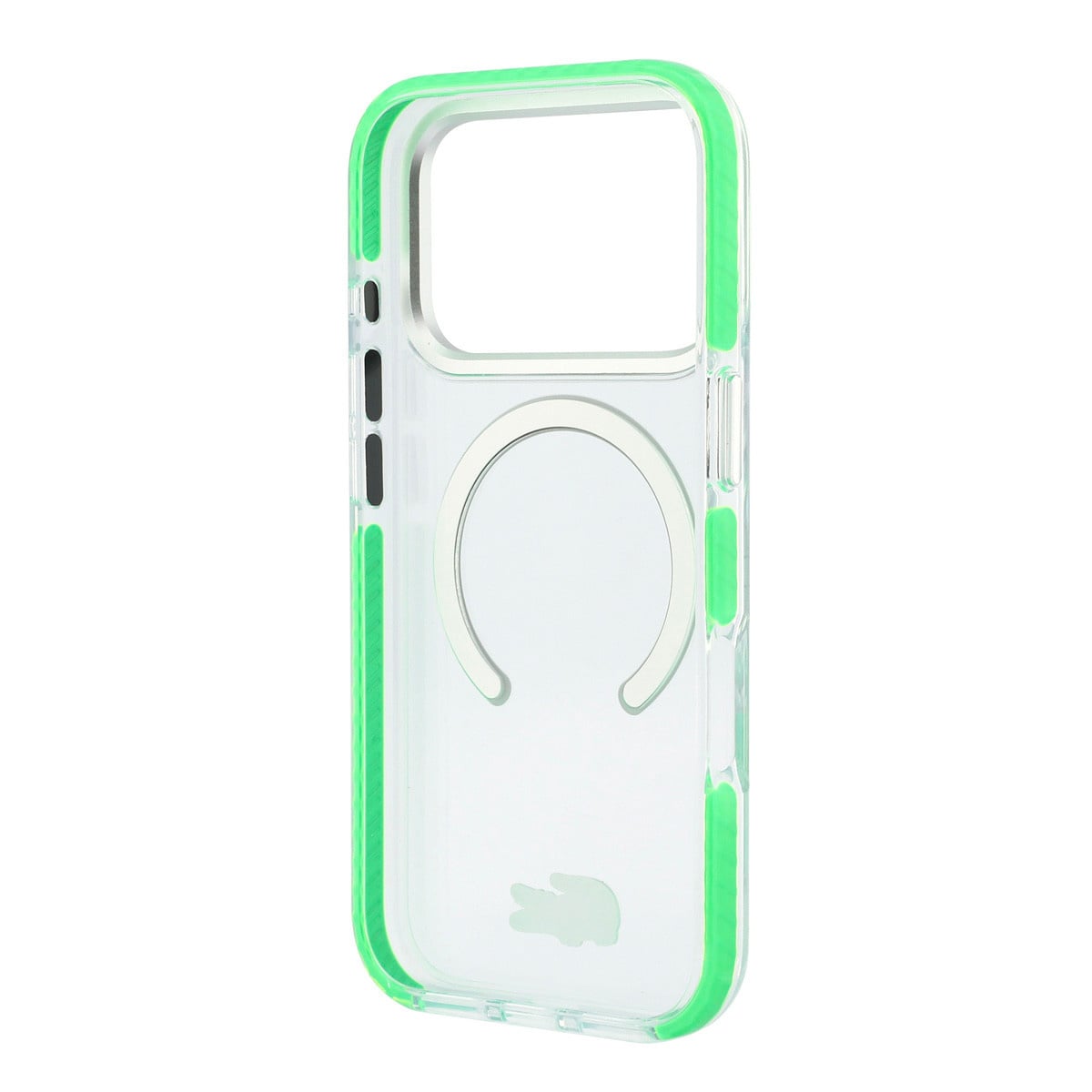Lacoste iPhone 18 Pro Max Case hard shell - MagSafe - IML - shock-resistant - green edges Clear/Groen - detail 6