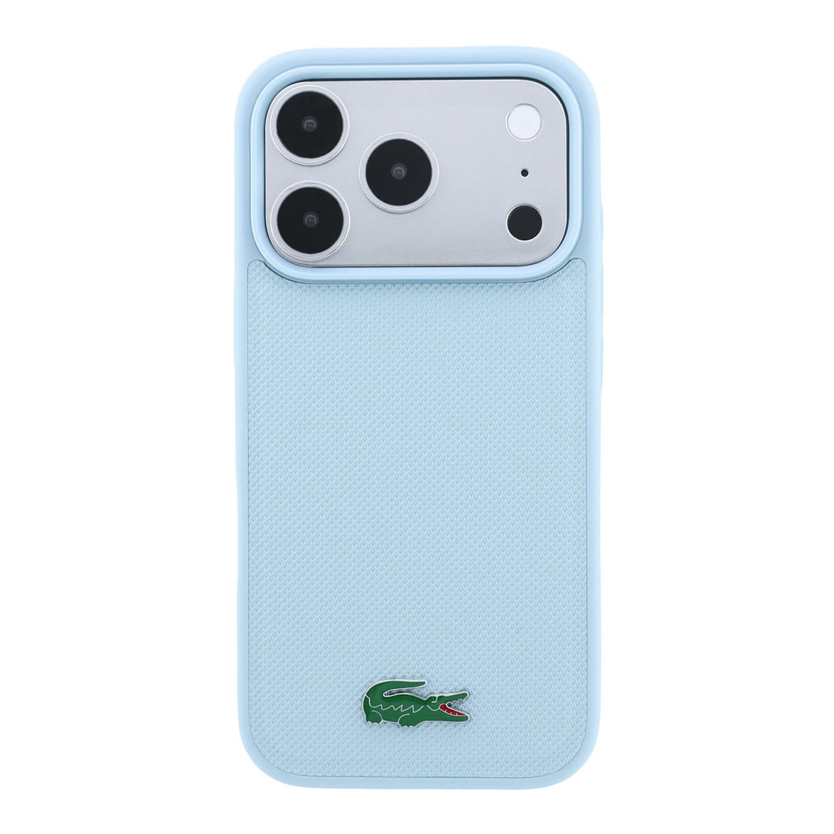 Lacoste iPhone 18 Pro Max Case hard shell - MagSafe - Petit Pique - PVC - lacquered logo Lichtblauw - detail 2
