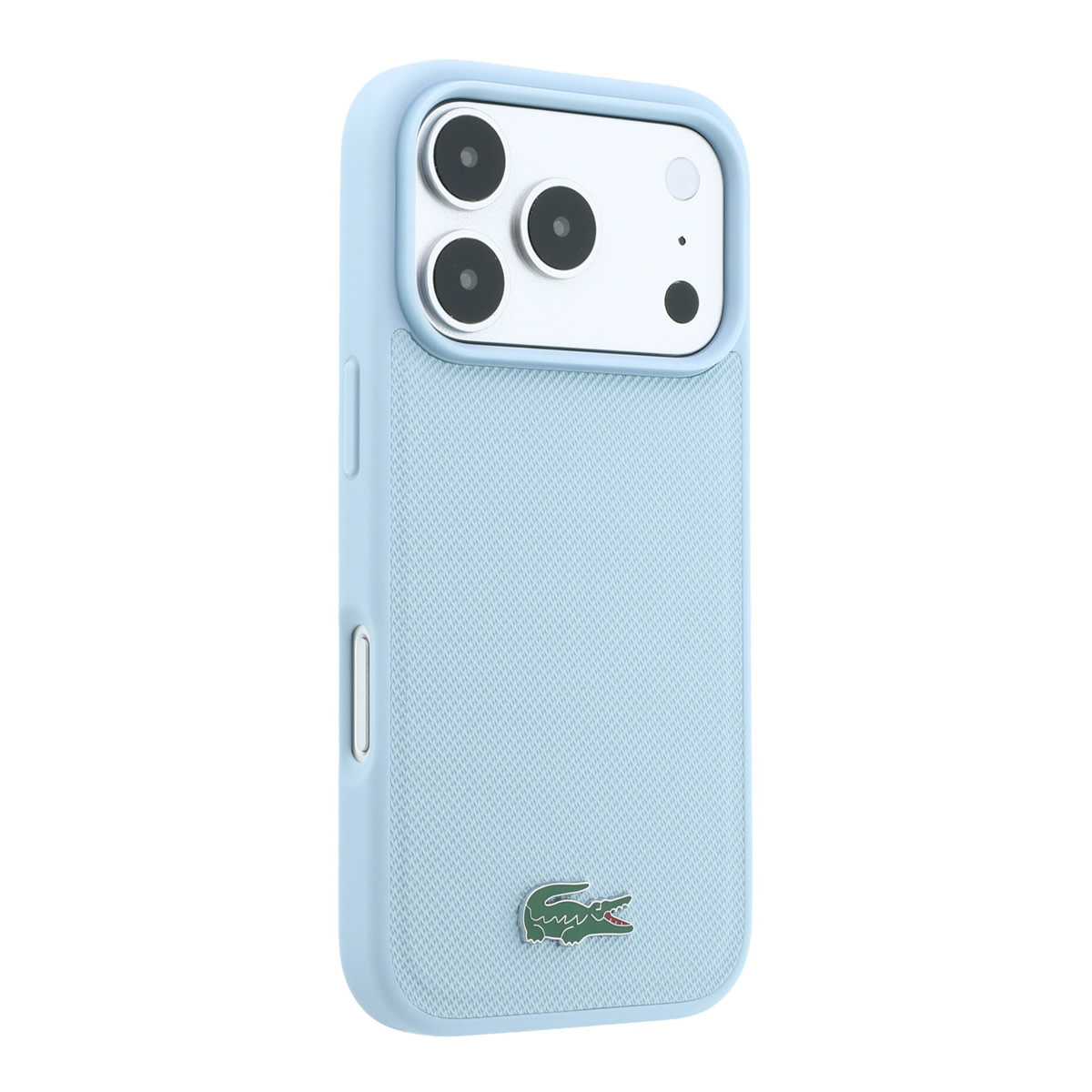 Lacoste iPhone 18 Pro Max Case hard shell - MagSafe - Petit Pique - PVC - lacquered logo Lichtblauw - detail 3