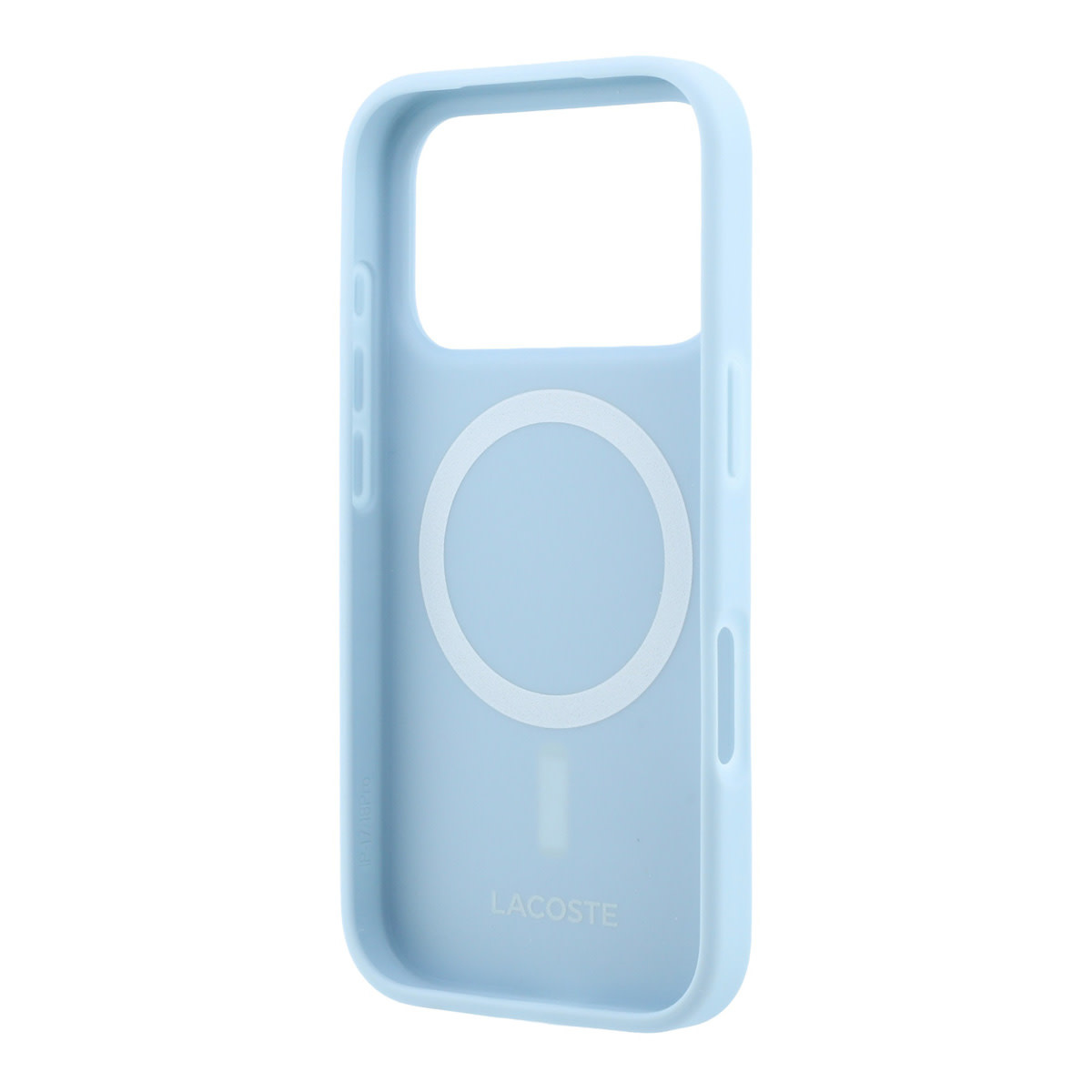 Lacoste iPhone 18 Pro Max Case hard shell - MagSafe - Petit Pique - PVC - lacquered logo Lichtblauw - detail 6
