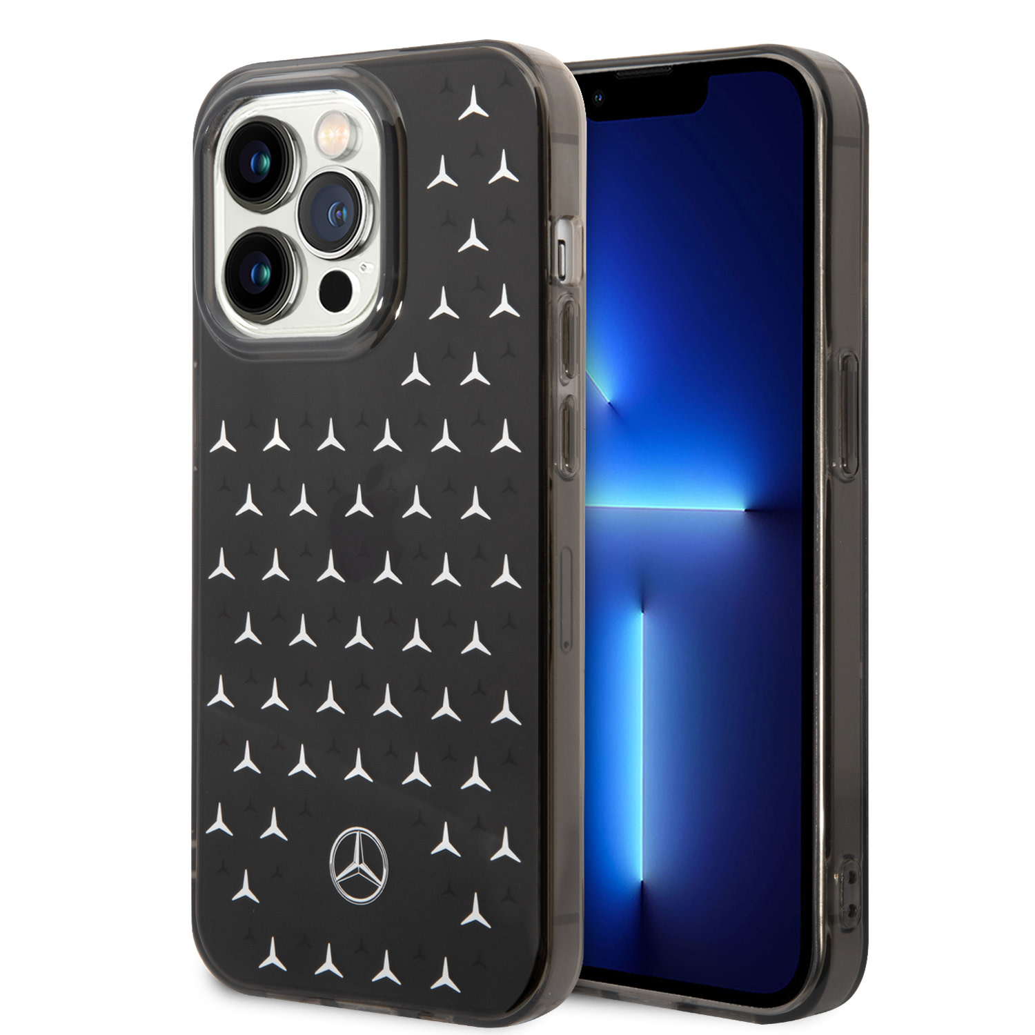 Mercedes-Benz iPhone 14 Pro hoesje - Zilver - productfoto