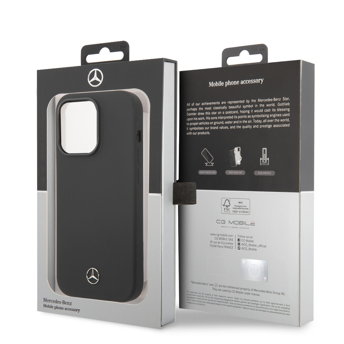 Mercedes-Benz iPhone 14 Pro hoesje - Silicone - Zwart - detail 5