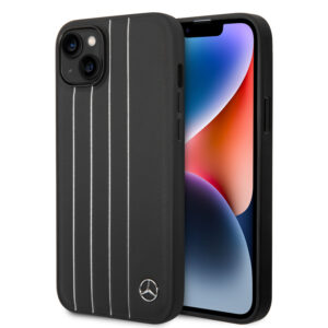 Mercedes-Benz iPhone 14 Plus hoesje - Genuine Leather - New Urban III - Zwart - productfoto