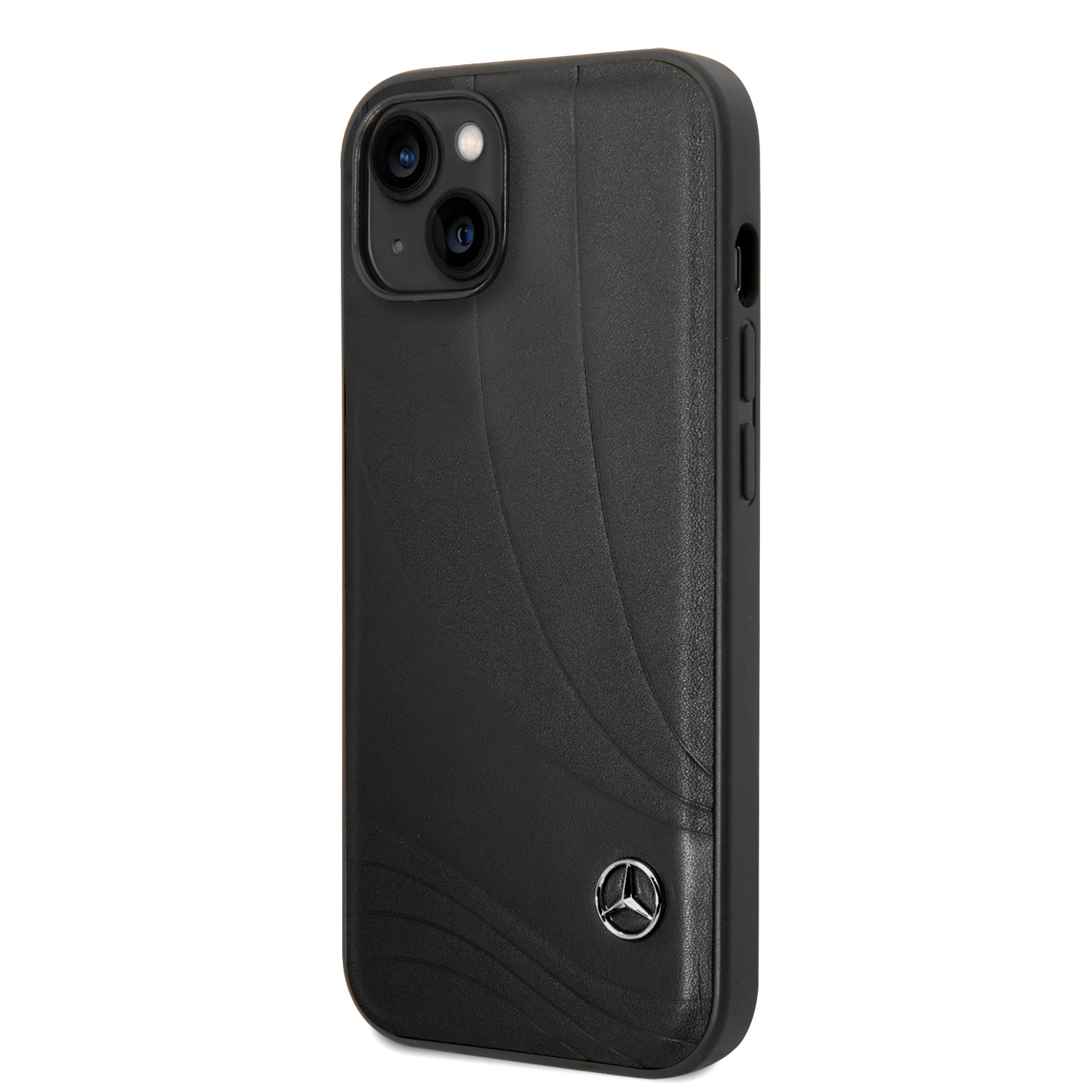 Mercedes-Benz iPhone 14 Plus hoesje - Genuine Leather - New Wave III - Zwart - detail 1