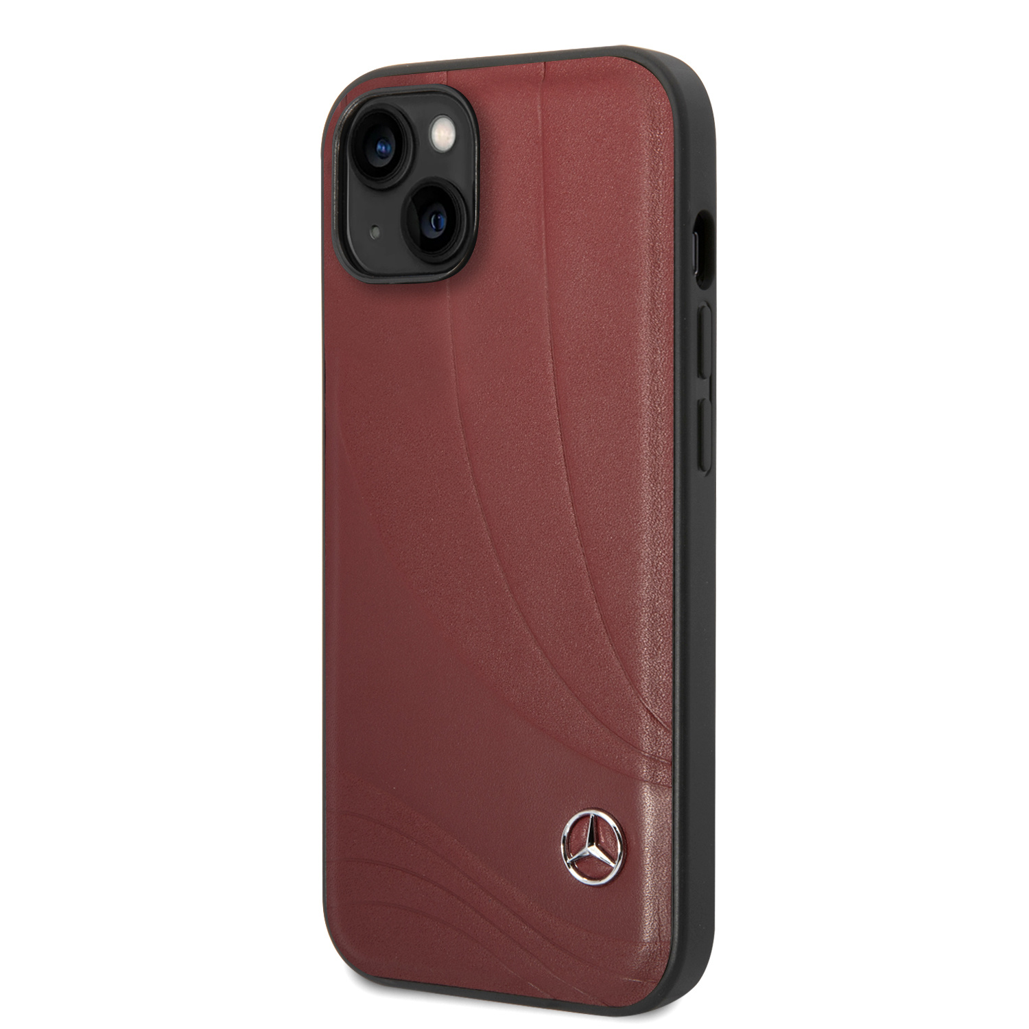 Mercedes-Benz iPhone 14 Plus hoesje - Genuine Leather - New Wave III - Rood - detail 1