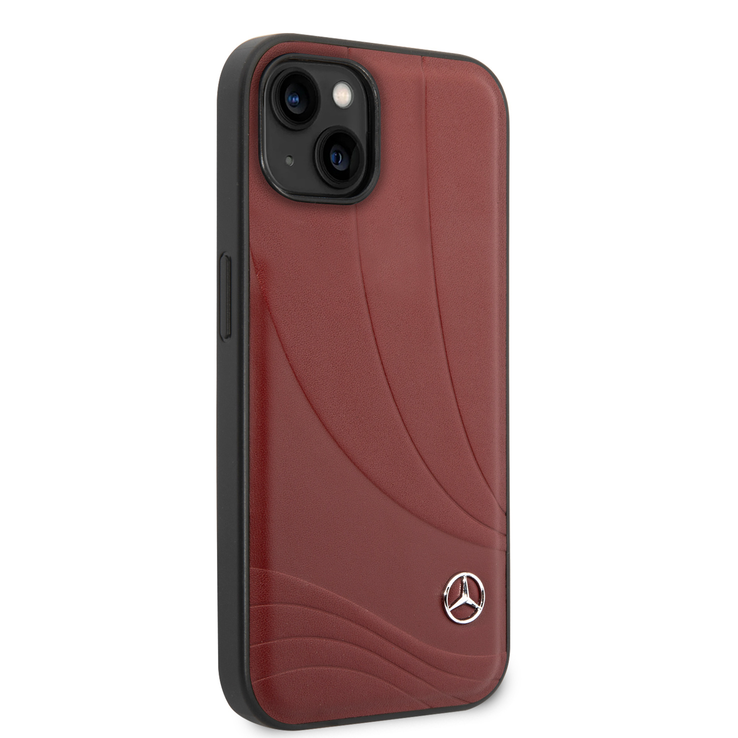 Mercedes-Benz iPhone 14 Plus hoesje - Genuine Leather - New Wave III - Rood - detail 3