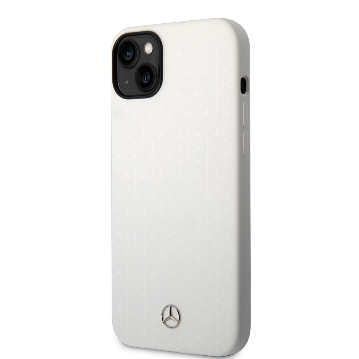 Mercedes-Benz iPhone 14 Plus & 15 Plus hoesje - Silicone - Star Pattern Large - Wit - detail 1