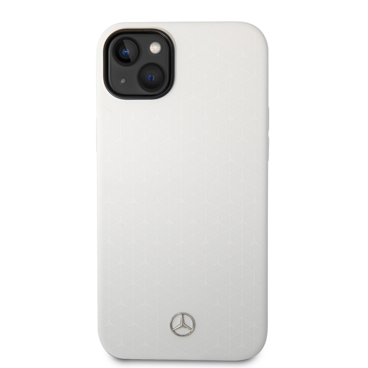 Mercedes-Benz iPhone 14 Plus & 15 Plus hoesje - Silicone - Star Pattern Large - Wit - detail 2