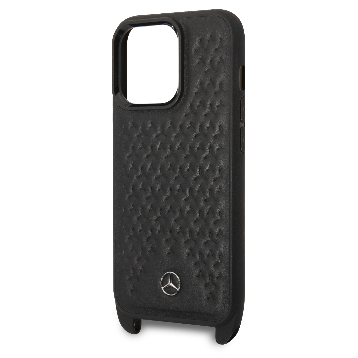 Mercedes-Benz iPhone 14 Plus TPU hoesje - Strap Case - Star Pattern - Zwart - detail 3
