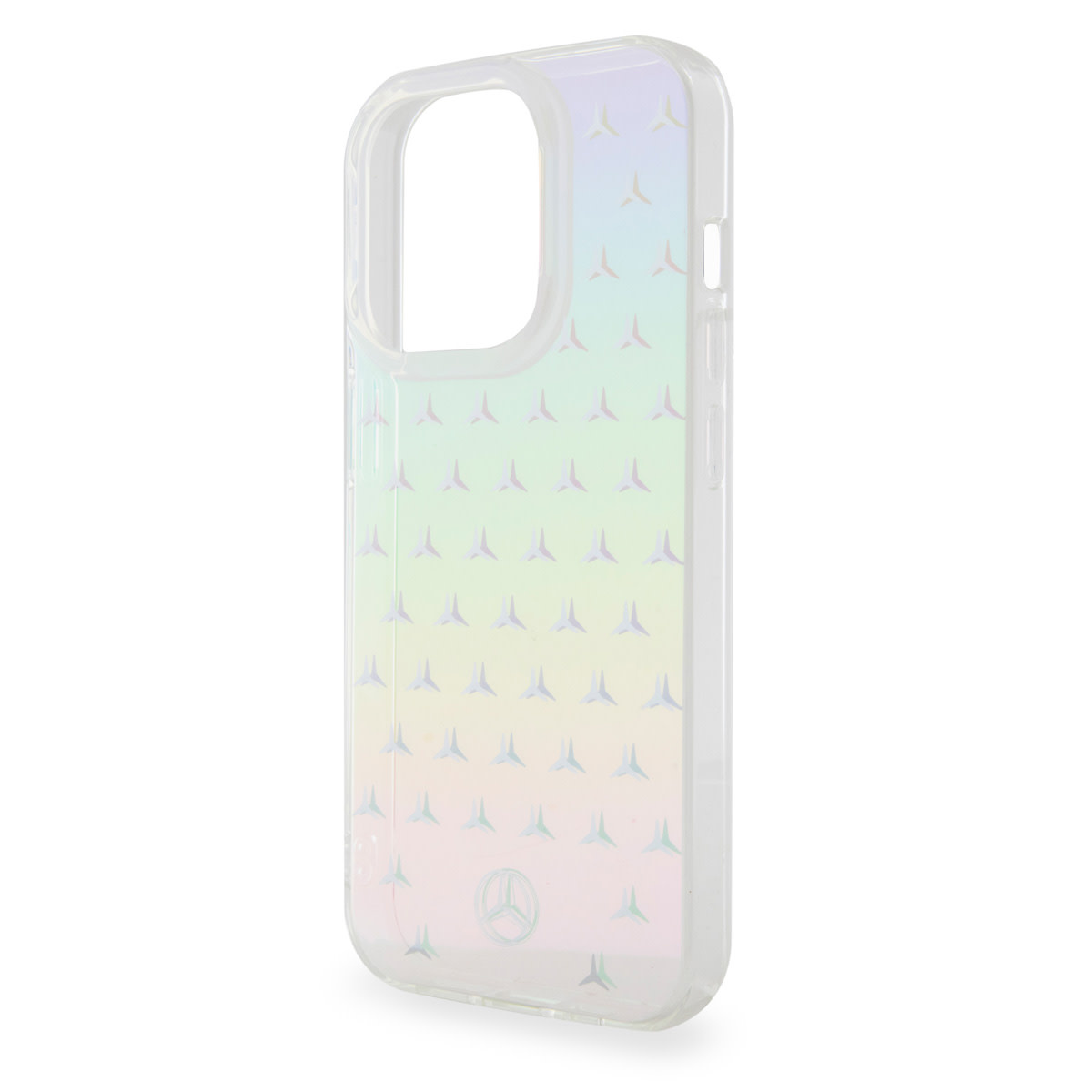 Mercedes-Benz iPhone 15 Pro hoesje - Iridescent - Stars Pattern - Transparant - detail 4