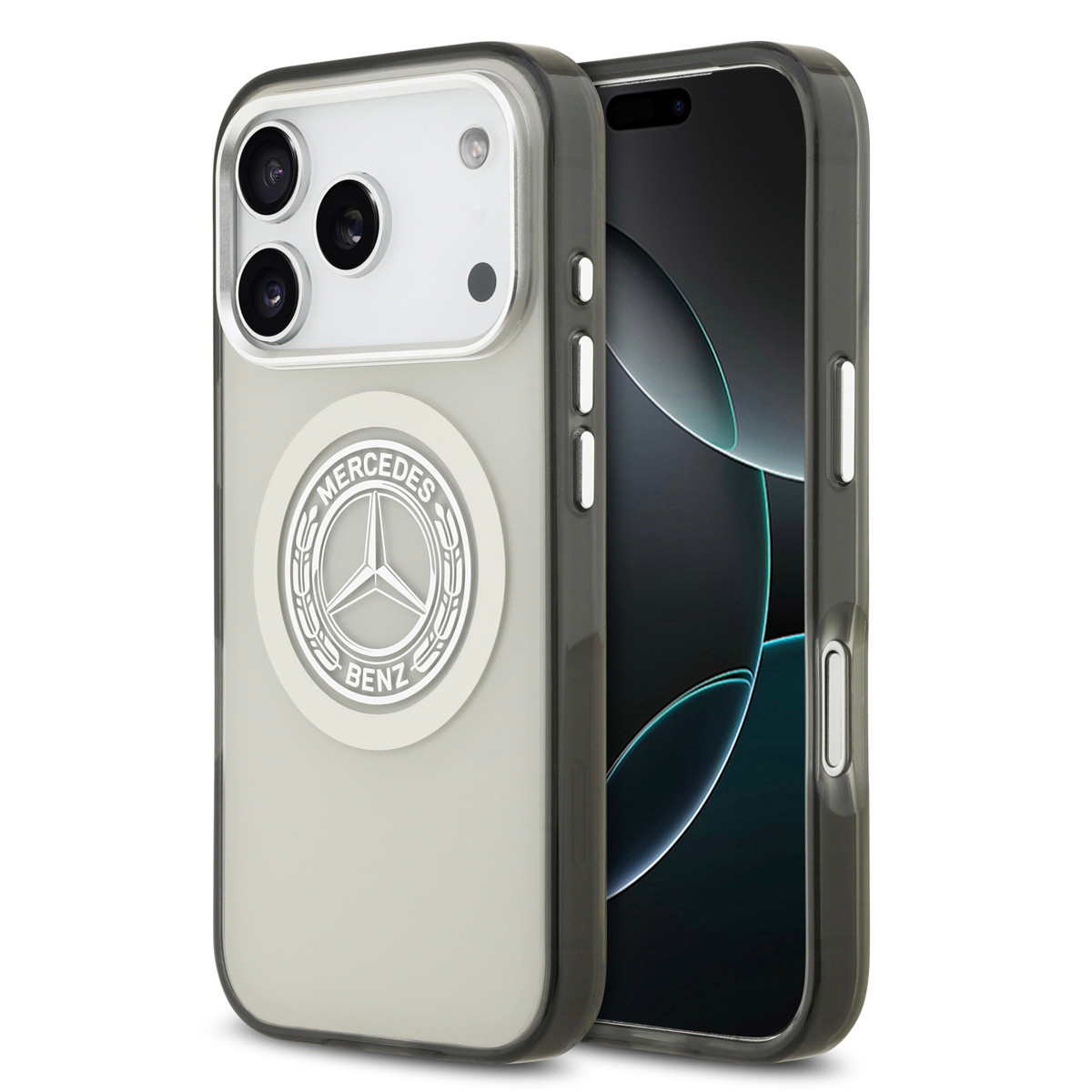 Mercedes-Benz iPhone 17 Pro hoesje - Magsafe - Double Layer - Vintage Logo - Grijs - detail 9