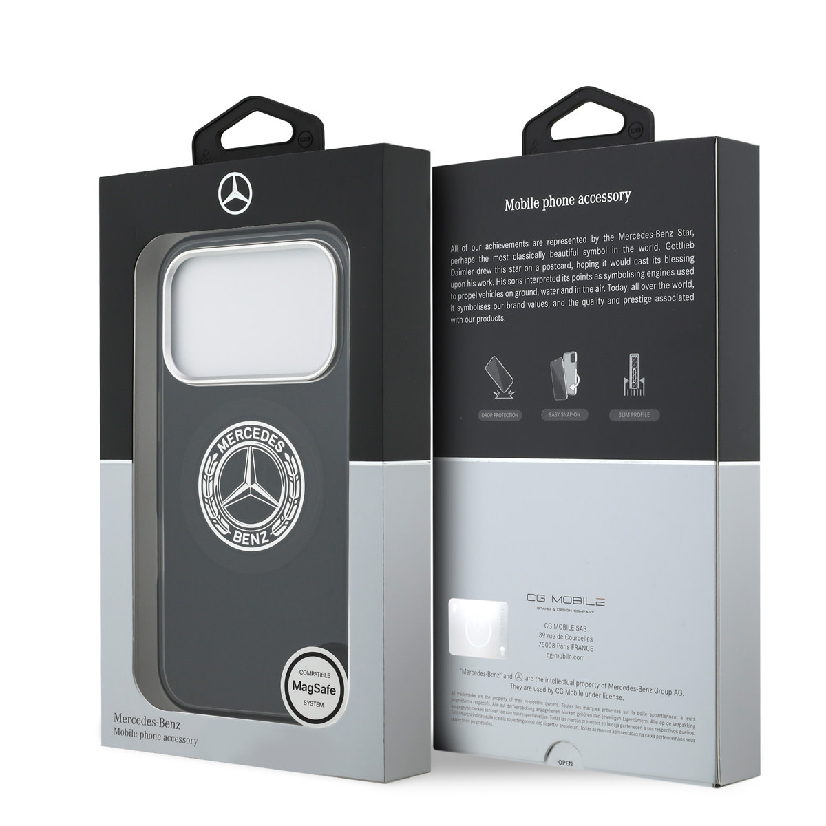 Mercedes-Benz iPhone 17 Pro hoesje - Magsafe - Double Layer - Vintage Logo - Zwart - detail 7
