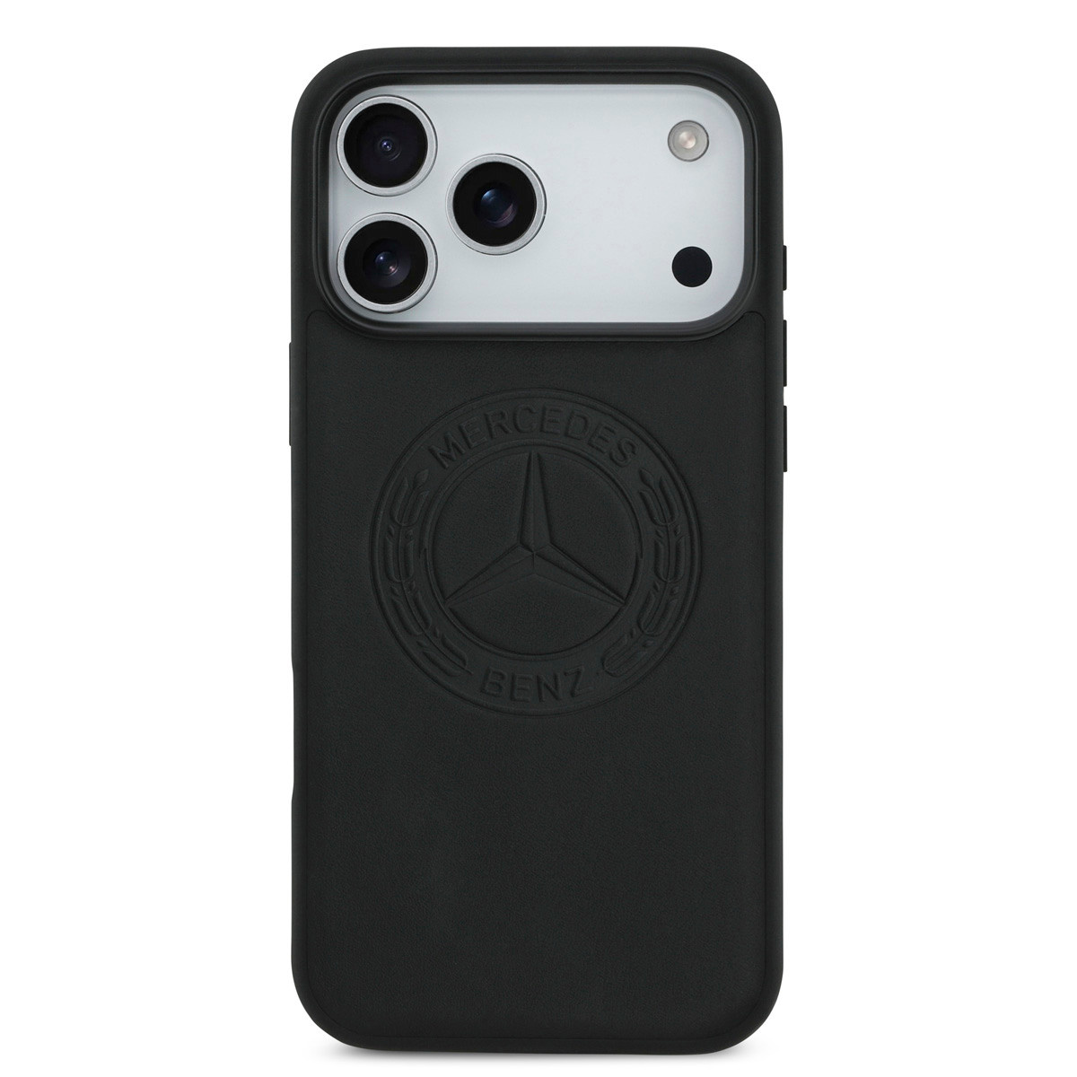Mercedes-Benz iPhone 17 Pro Max hoesje - Genuine Leather - Magsafe - Vintage Logo - Zwart - detail 10