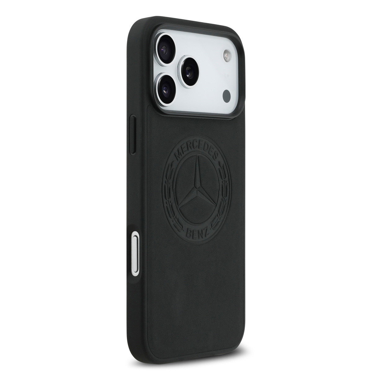 Mercedes-Benz iPhone 17 Pro Max hoesje - Genuine Leather - Magsafe - Vintage Logo - Zwart - detail 11