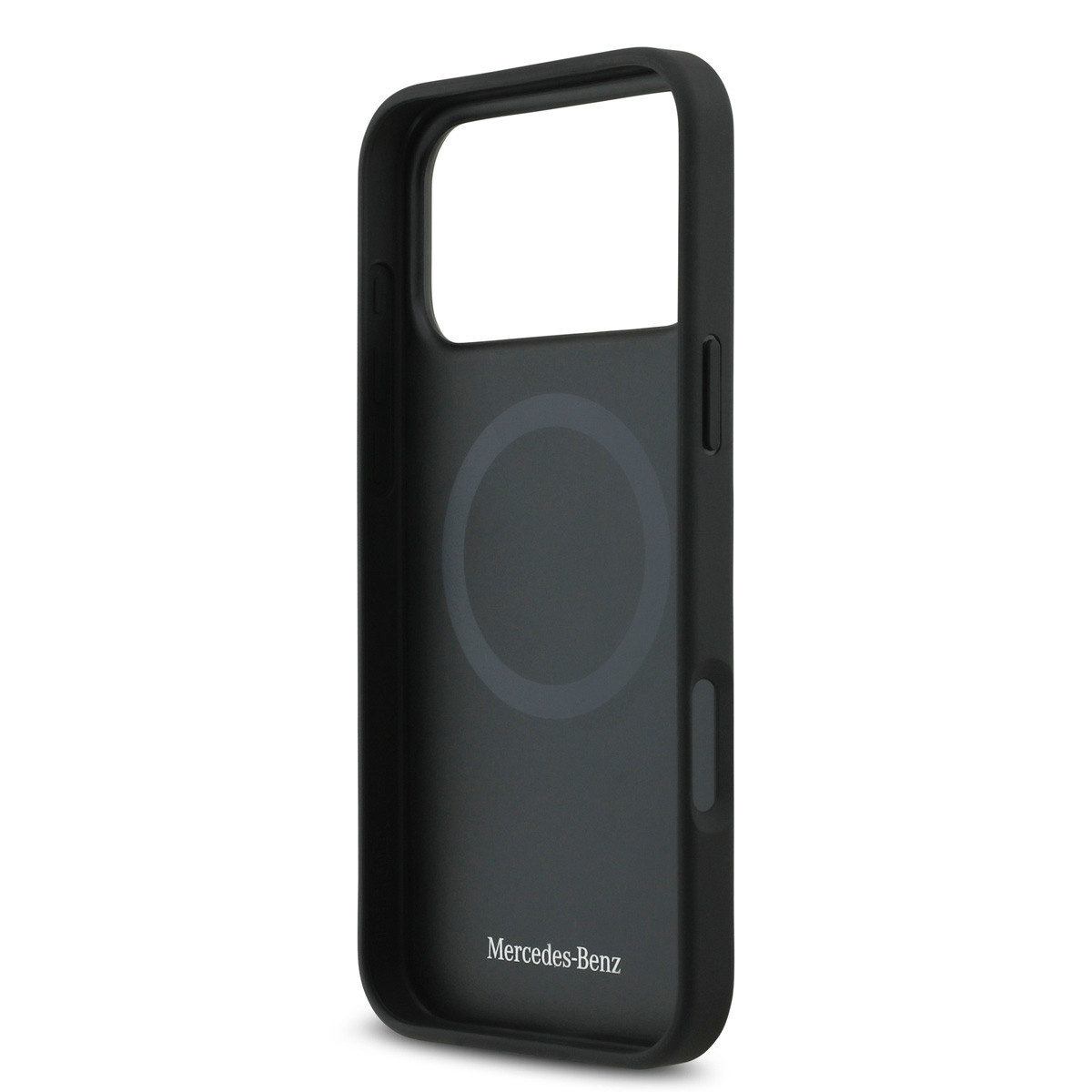 Mercedes-Benz iPhone 17 Pro Max hoesje - Genuine Leather - Magsafe - Vintage Logo - Zwart - detail 5