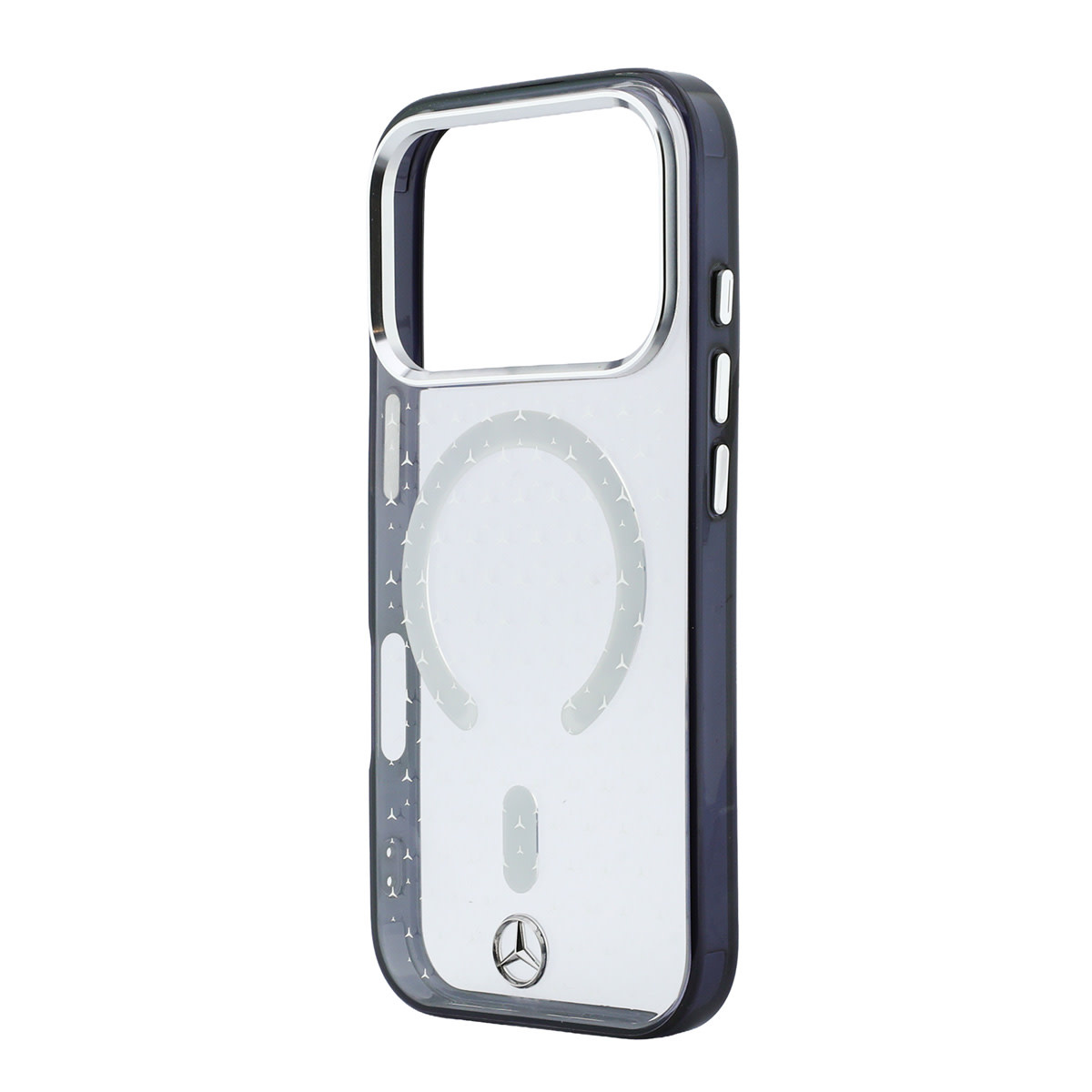 Mercedes-Benz iPhone 18 Pro Case hard shell - MagSafe - PC/TPU - MB Stars Transparant - detail 5