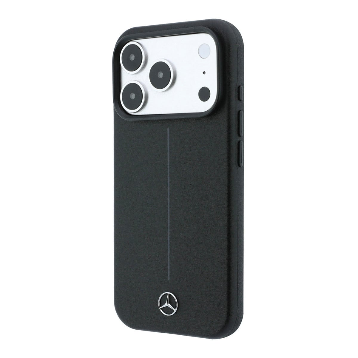 Mercedes-Benz iPhone 18 Pro Case hard shell - MagSafe - PU - Semi Wrap - Iconic Line Zwart - detail 1