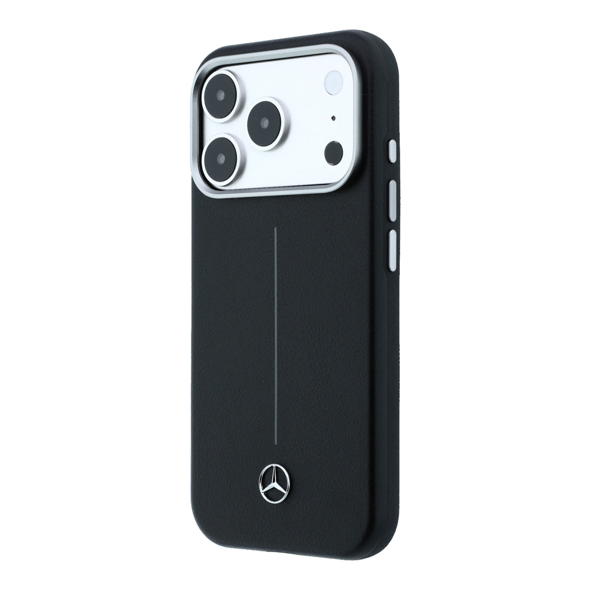 Mercedes-Benz iPhone 18 Pro hoesje - HC Magsafe PU Semi Wrap With Iconic Line - Zwart - detail 1