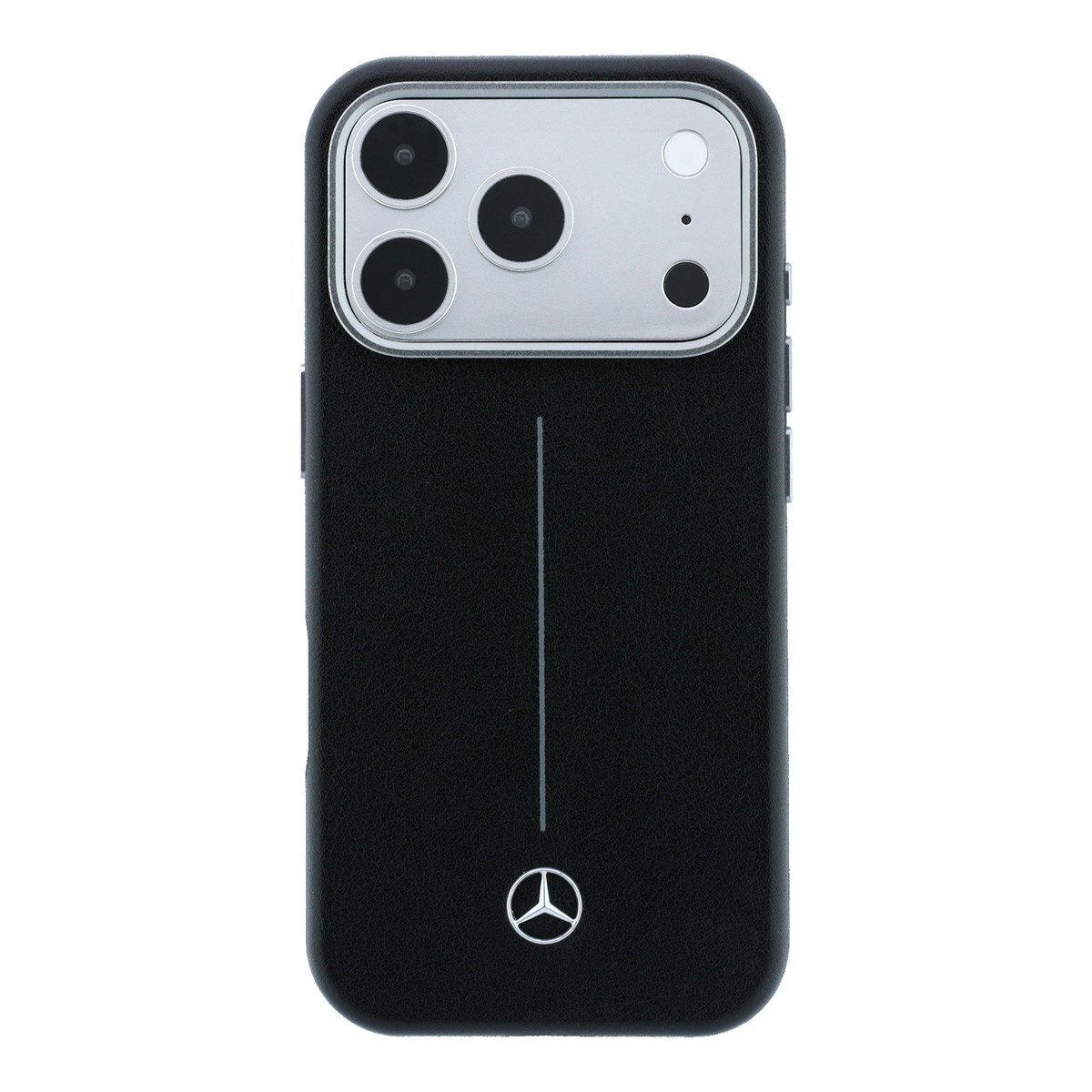 Mercedes-Benz iPhone 18 Pro hoesje - HC Magsafe PU Semi Wrap With Iconic Line - Zwart - detail 2