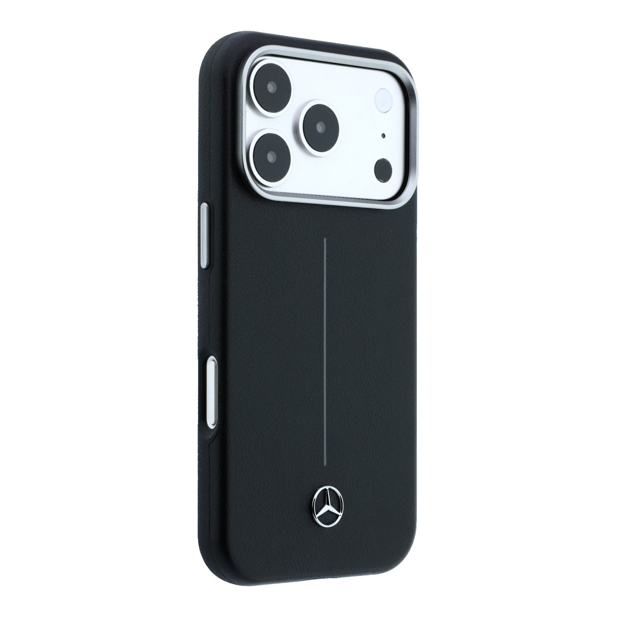 Mercedes-Benz iPhone 18 Pro hoesje - HC Magsafe PU Semi Wrap With Iconic Line - Zwart - detail 3