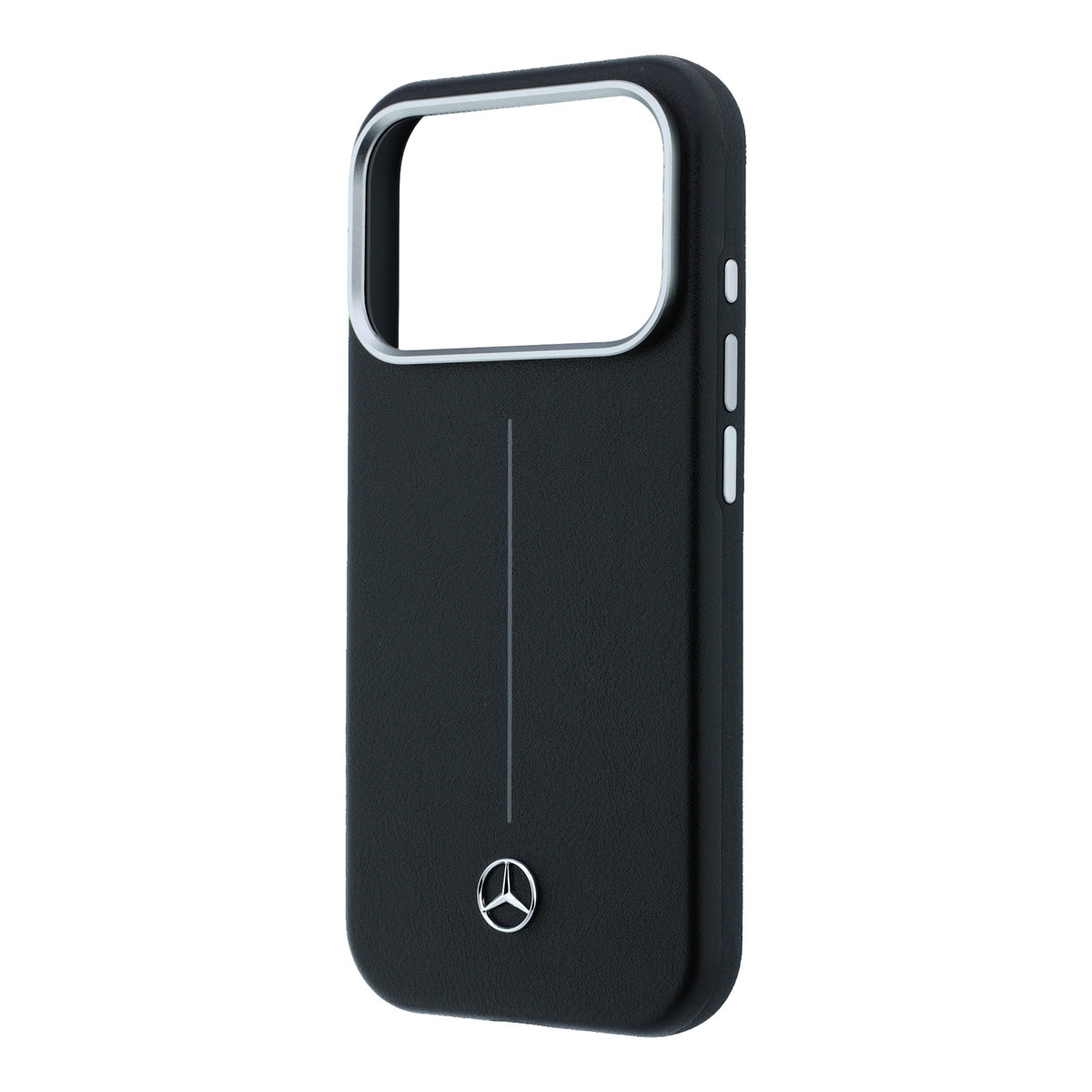 Mercedes-Benz iPhone 18 Pro hoesje - HC Magsafe PU Semi Wrap With Iconic Line - Zwart - detail 5