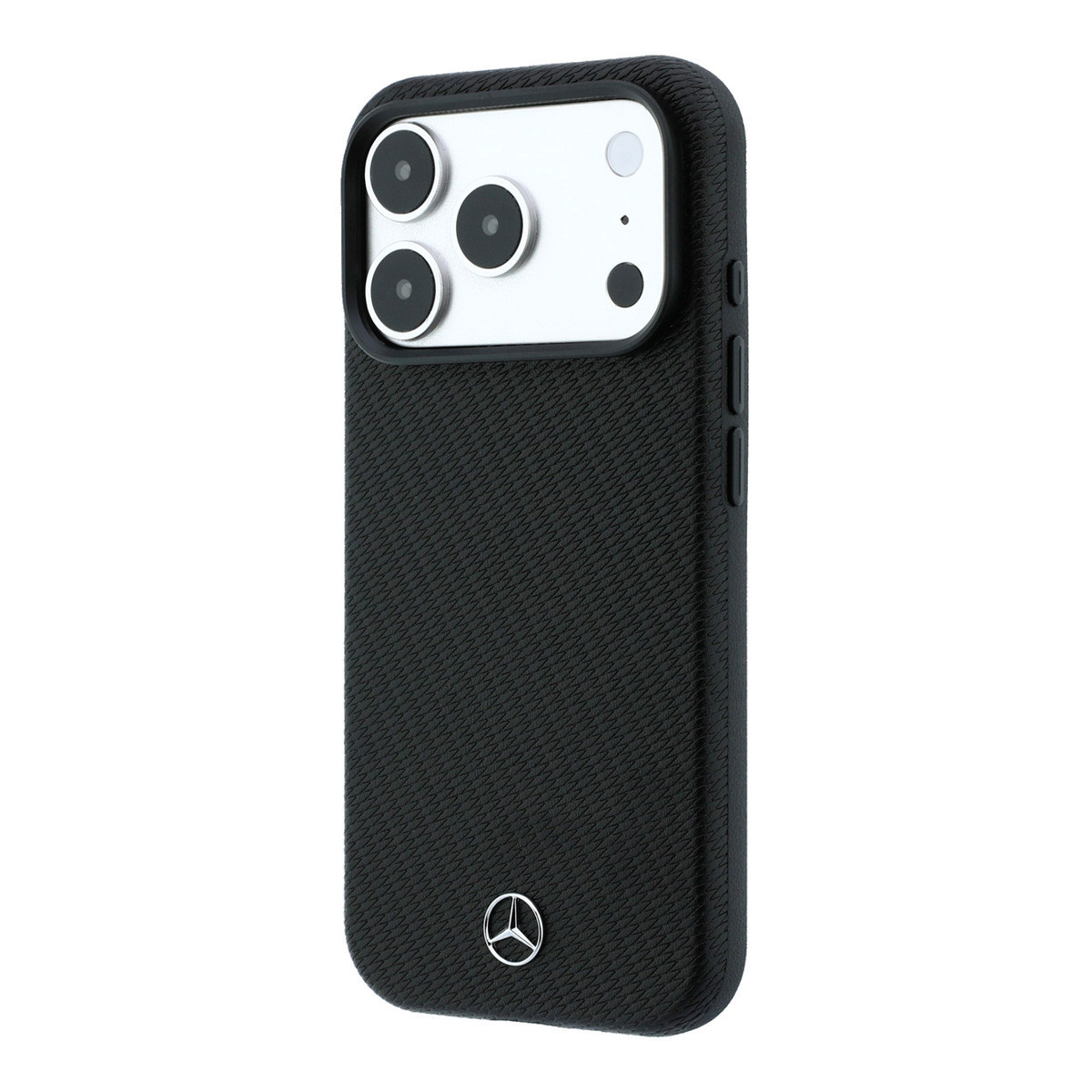 Mercedes-Benz iPhone 18 Pro Max hoesje - HC Magsafe PU Semi Wrap Wood Effect - Zwart - detail 1