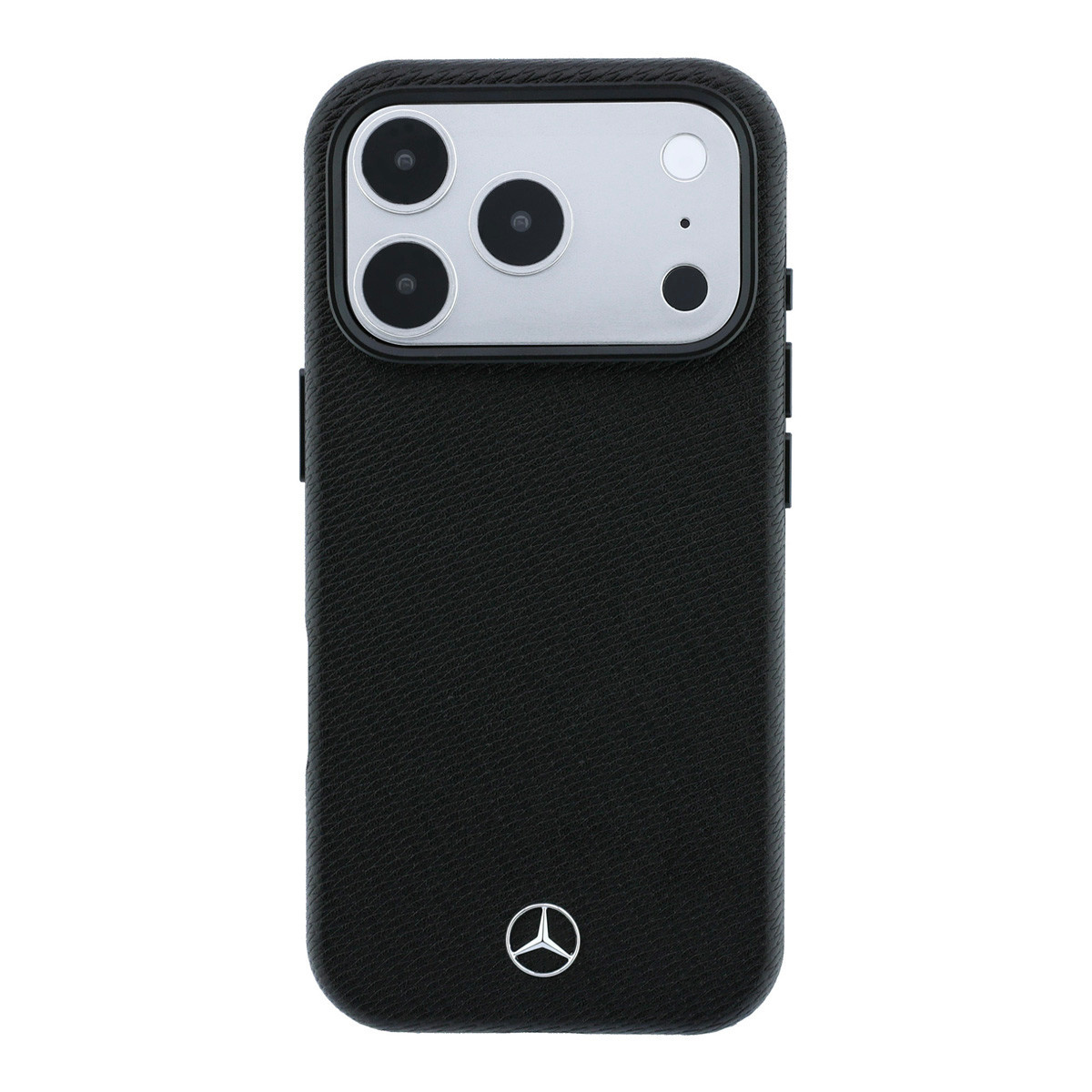 Mercedes-Benz iPhone 18 Pro Max hoesje - HC Magsafe PU Semi Wrap Wood Effect - Zwart - detail 2