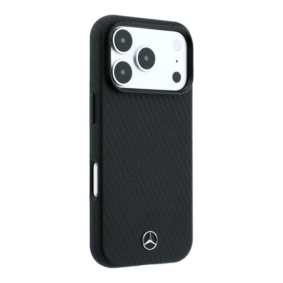 Mercedes-Benz iPhone 18 Pro Max hoesje - HC Magsafe PU Semi Wrap Wood Effect - Zwart - detail 3