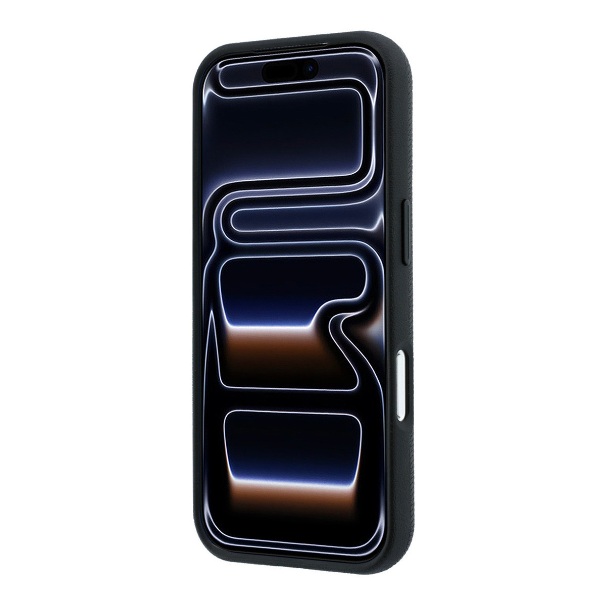 Mercedes-Benz iPhone 18 Pro Max hoesje - HC Magsafe PU Semi Wrap Wood Effect - Zwart - detail 4