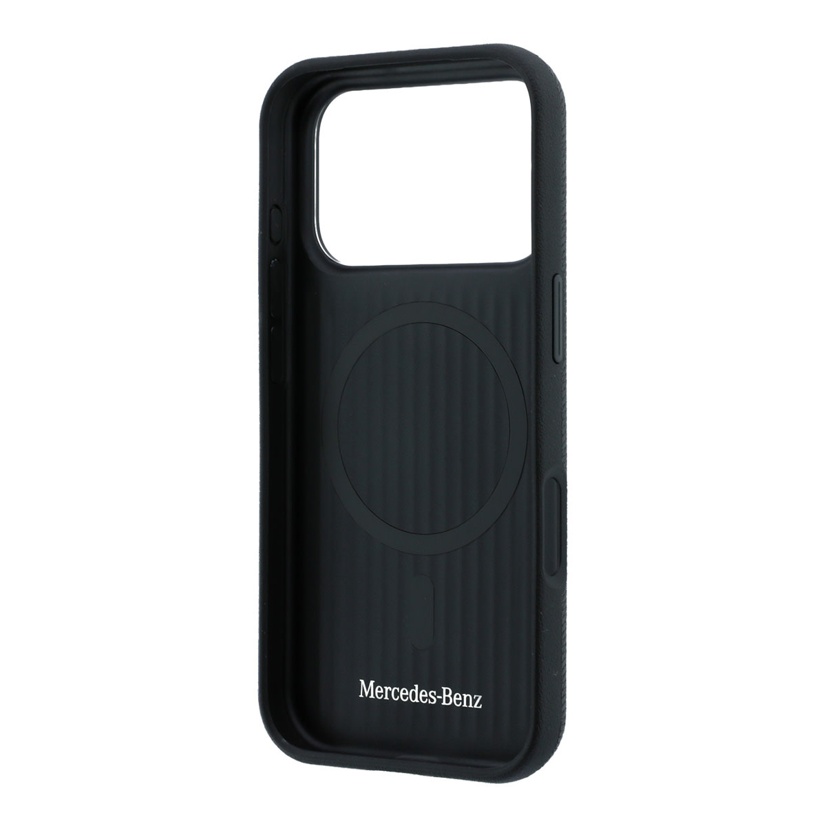 Mercedes-Benz iPhone 18 Pro Max hoesje - HC Magsafe PU Semi Wrap Wood Effect - Zwart - detail 6