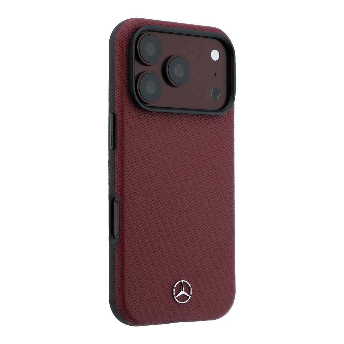 Mercedes-Benz iPhone 18 Pro Max hoesje - HC Magsafe PU Semi Wrap Wood Effect - Bordeauxrood - detail 3
