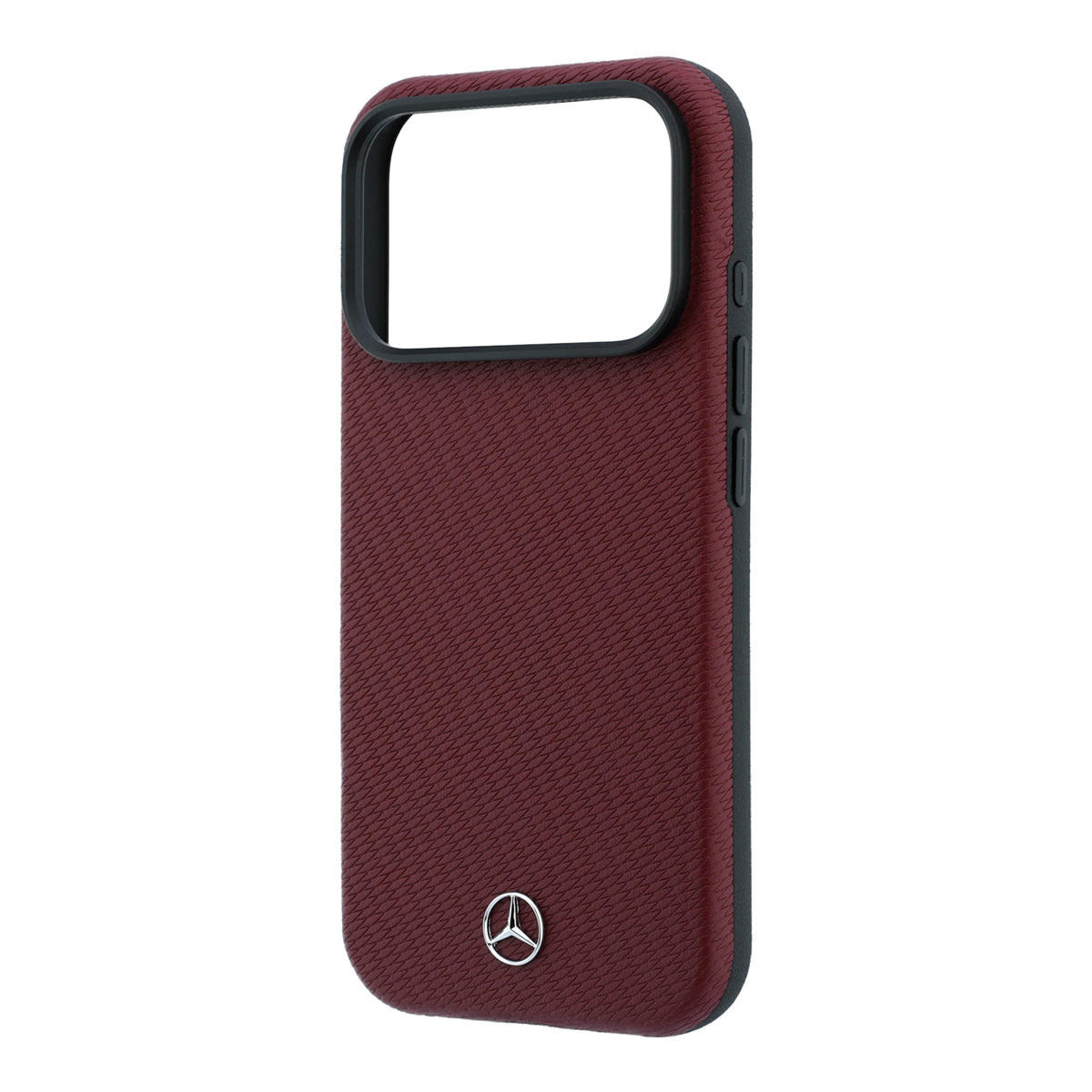 Mercedes-Benz iPhone 18 Pro Max hoesje - HC Magsafe PU Semi Wrap Wood Effect - Bordeauxrood - detail 5