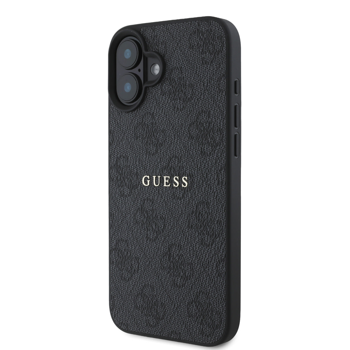 GUESS iPhone 16 Plus hoesje - HC MagSafe PU 4G Classic metalen logo - Zwart - detail 1